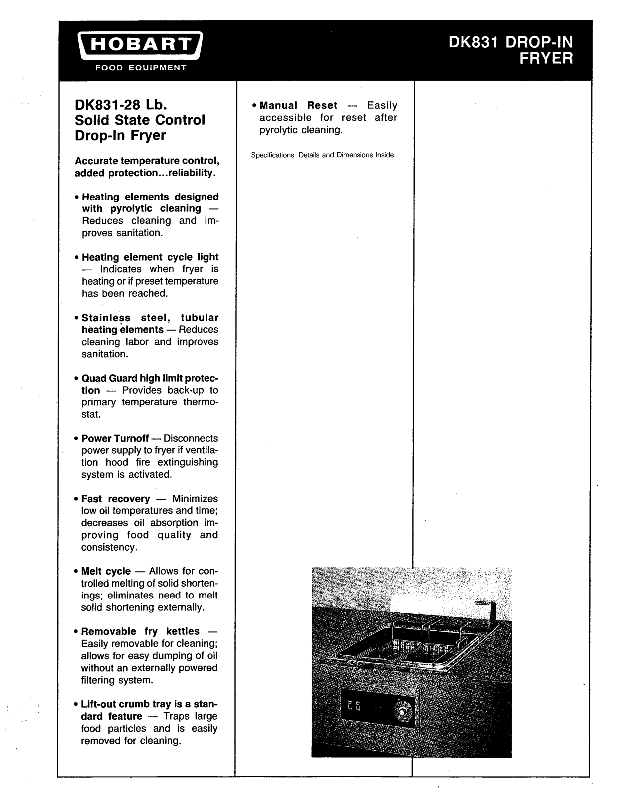 Hobart DK831 User Manual