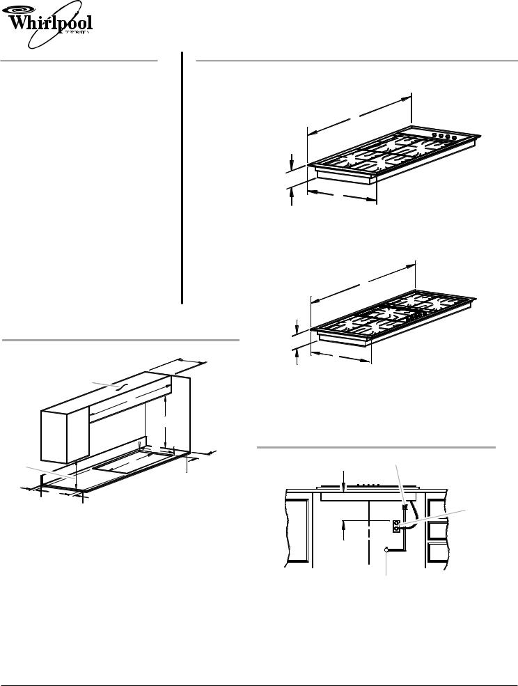 Whirlpool GLS3064R, GLS3665R Dimension Guide