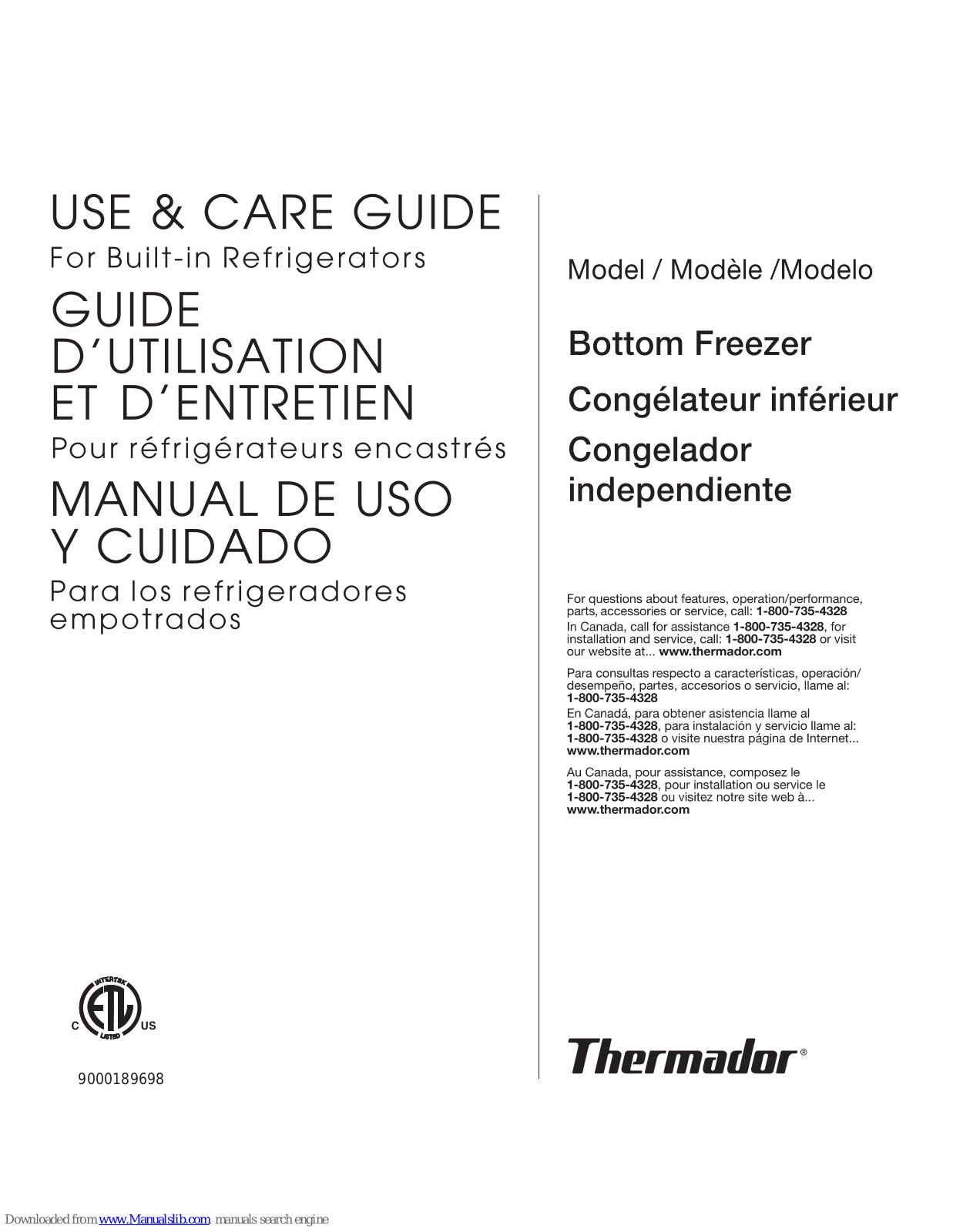 Thermador FREEDOM T36IT71FNS, FREEDOM T36IT71NNP User Manual