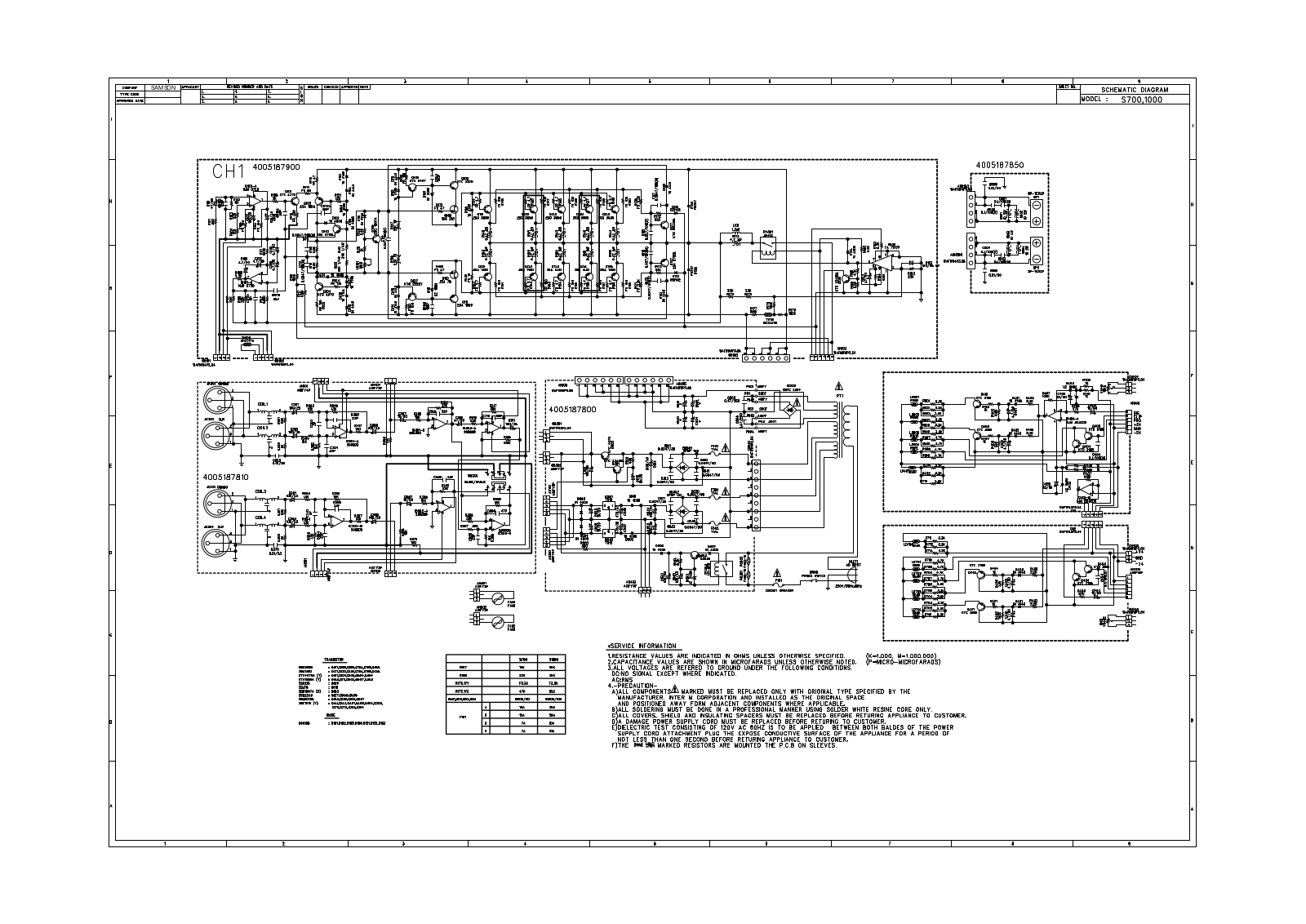 SAMSON S1000 Schematic