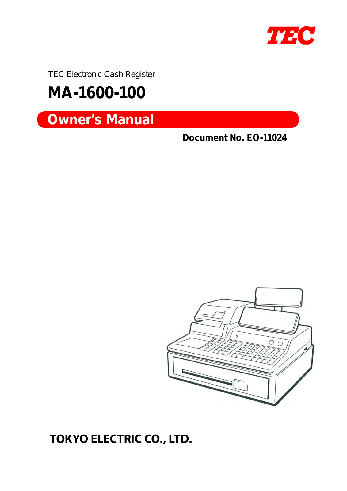 Toshiba EO-11024, MA-1600 User Manual