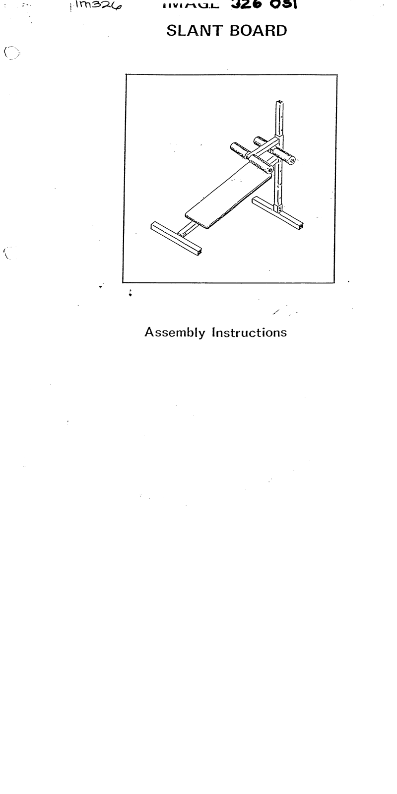 Image IM3260 Assembly Instruction