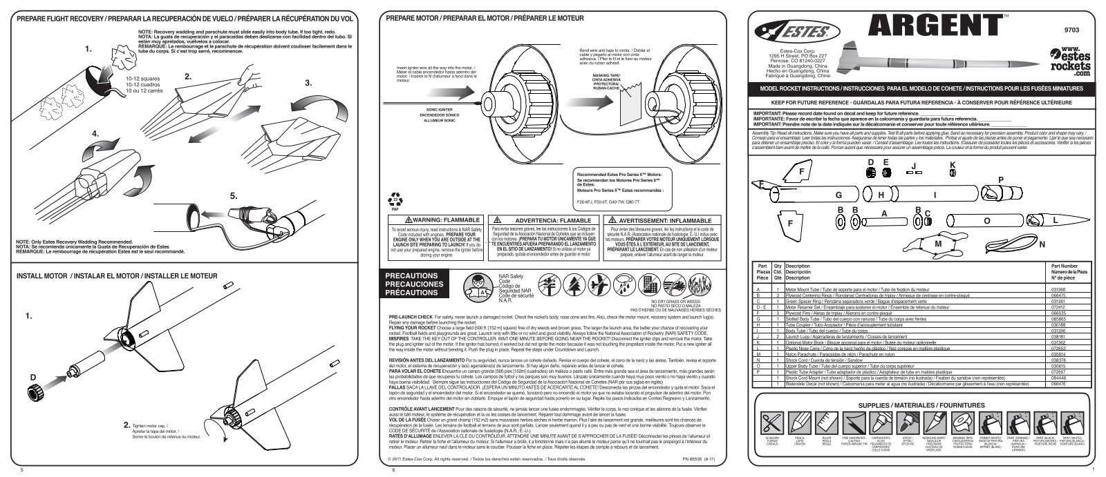 ESTES Argent User Manual