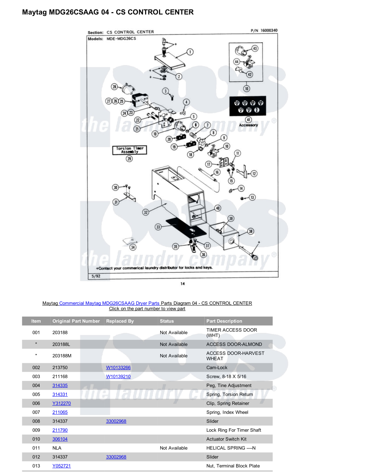 Maytag MDG26CSAAG Parts Diagram