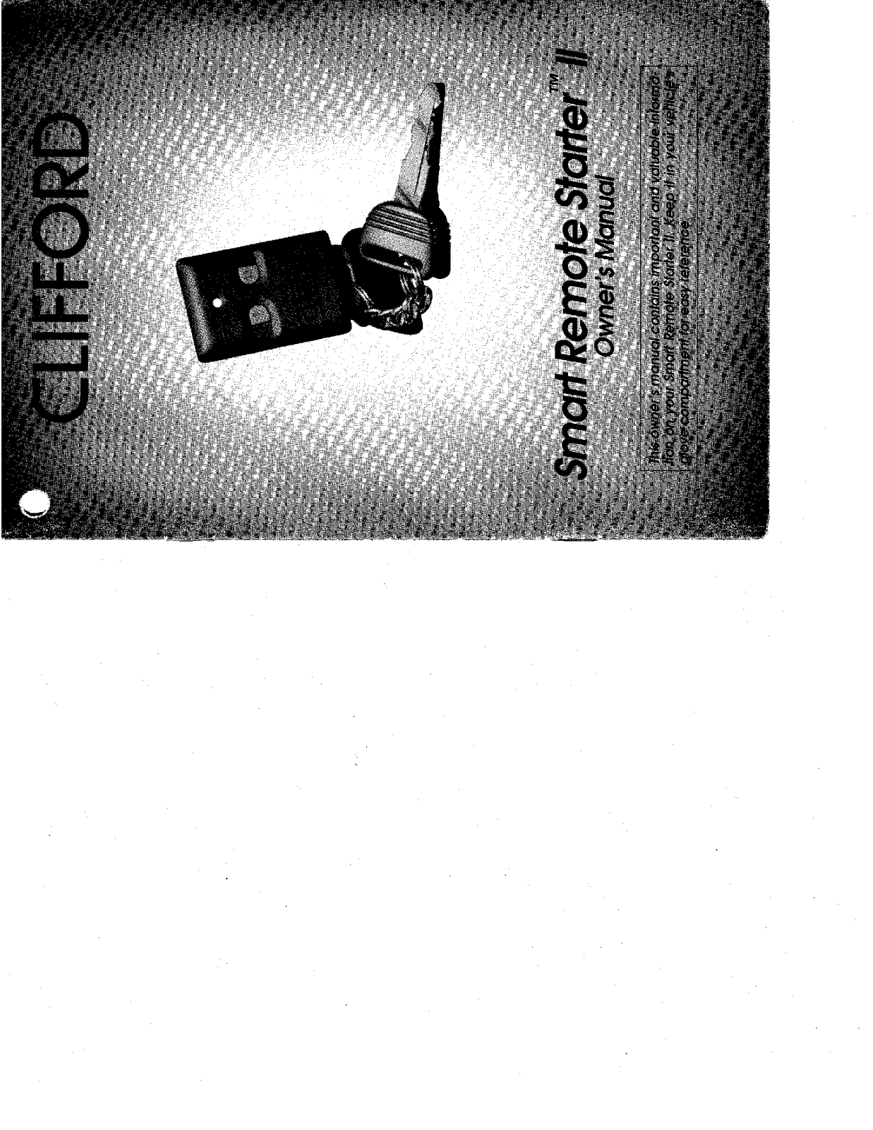 Clifford Smart Remote Starter 2 Owners Guide