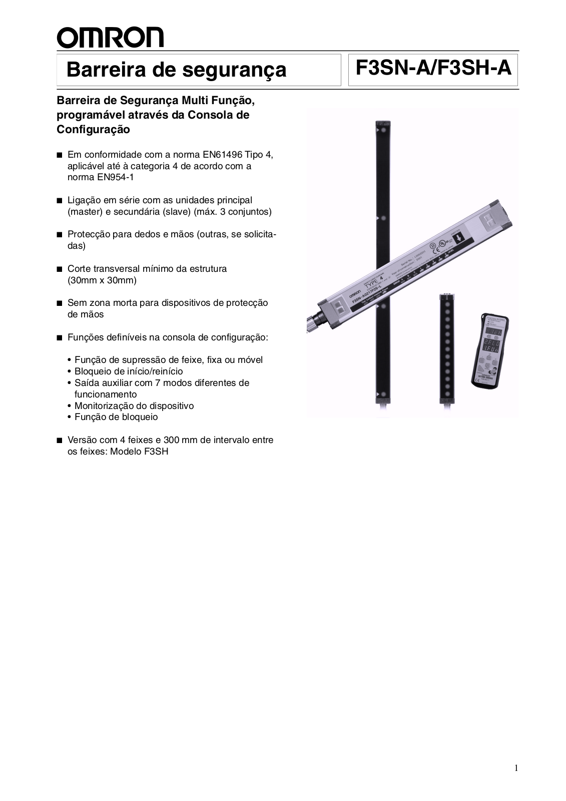 Omron F3SN-A, F3SH-A TECHNICAL MANUAL