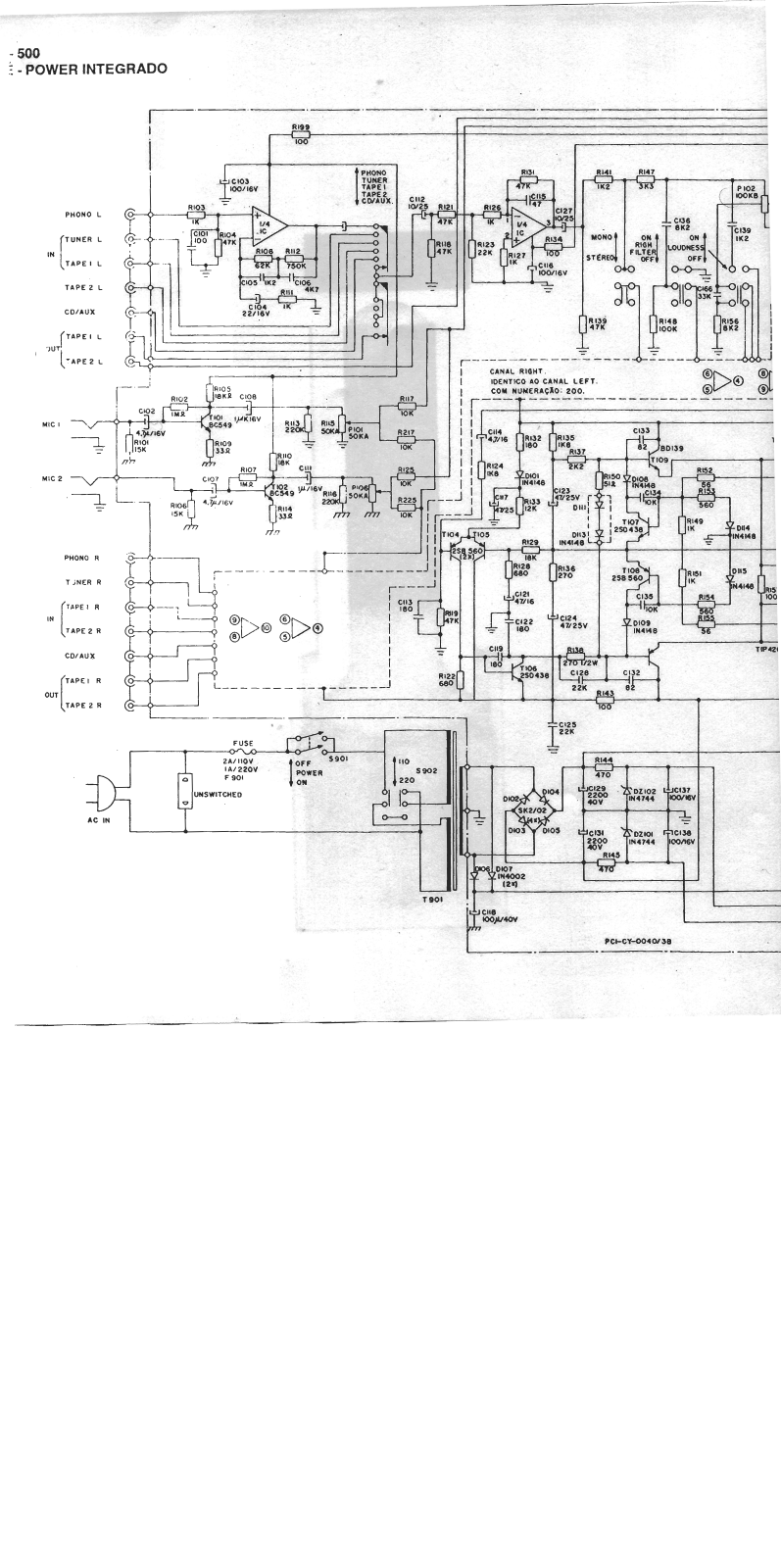 Cygnus AC500 Schematic