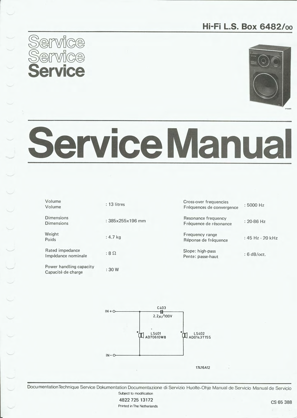 Philips 22-RH-482 Service Manual