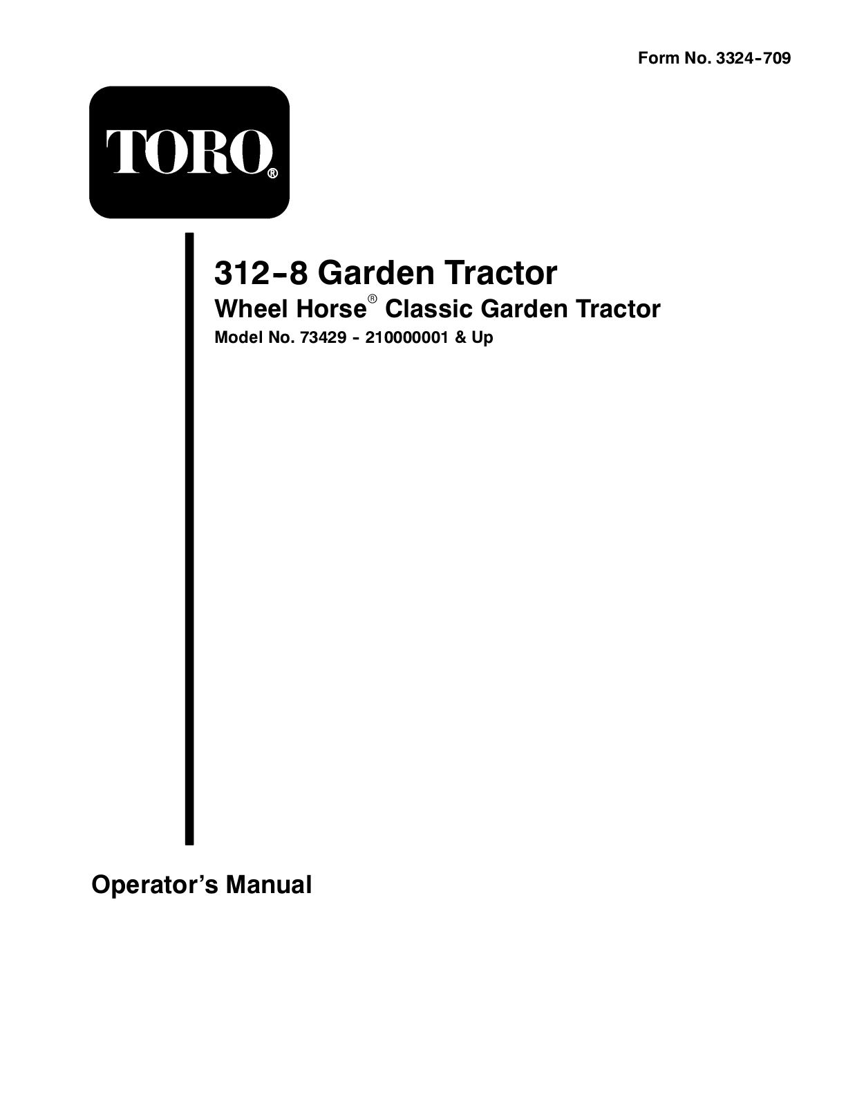 Toro 73429 Operator's Manual