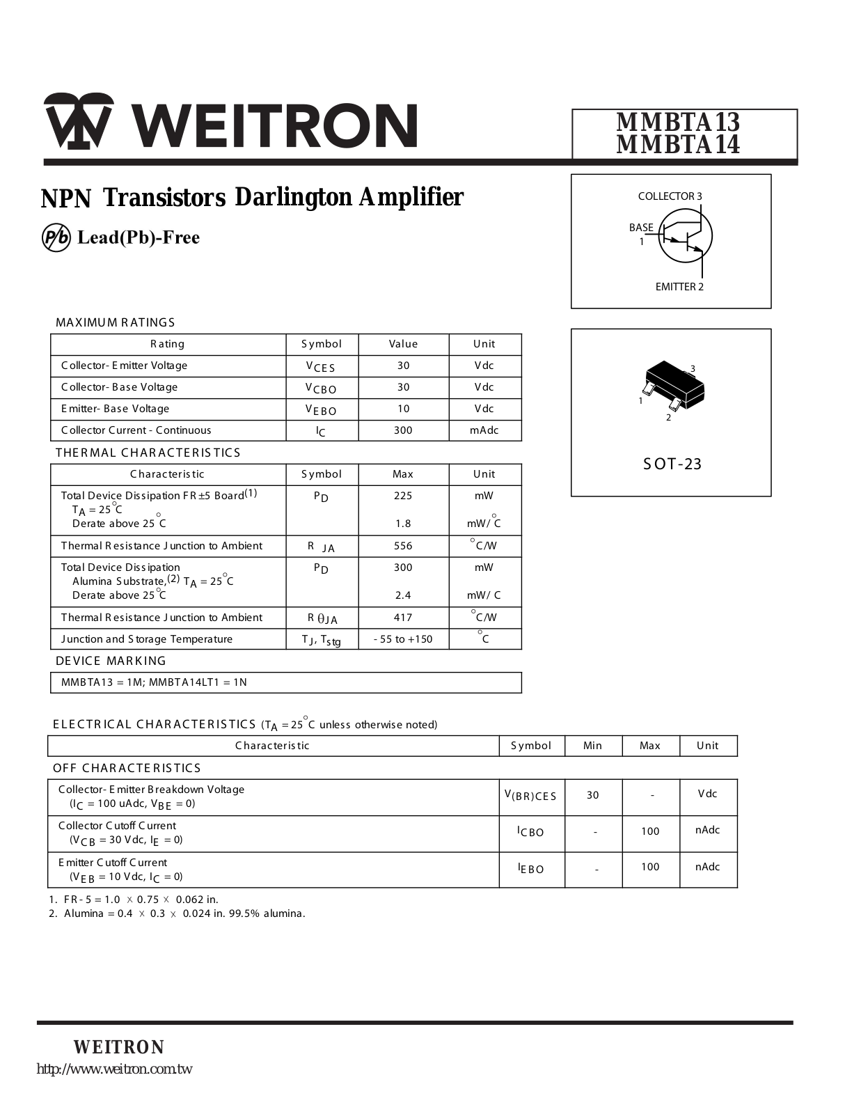 Datasheet mmbta13-14 Datasheet - ManualMachine.com