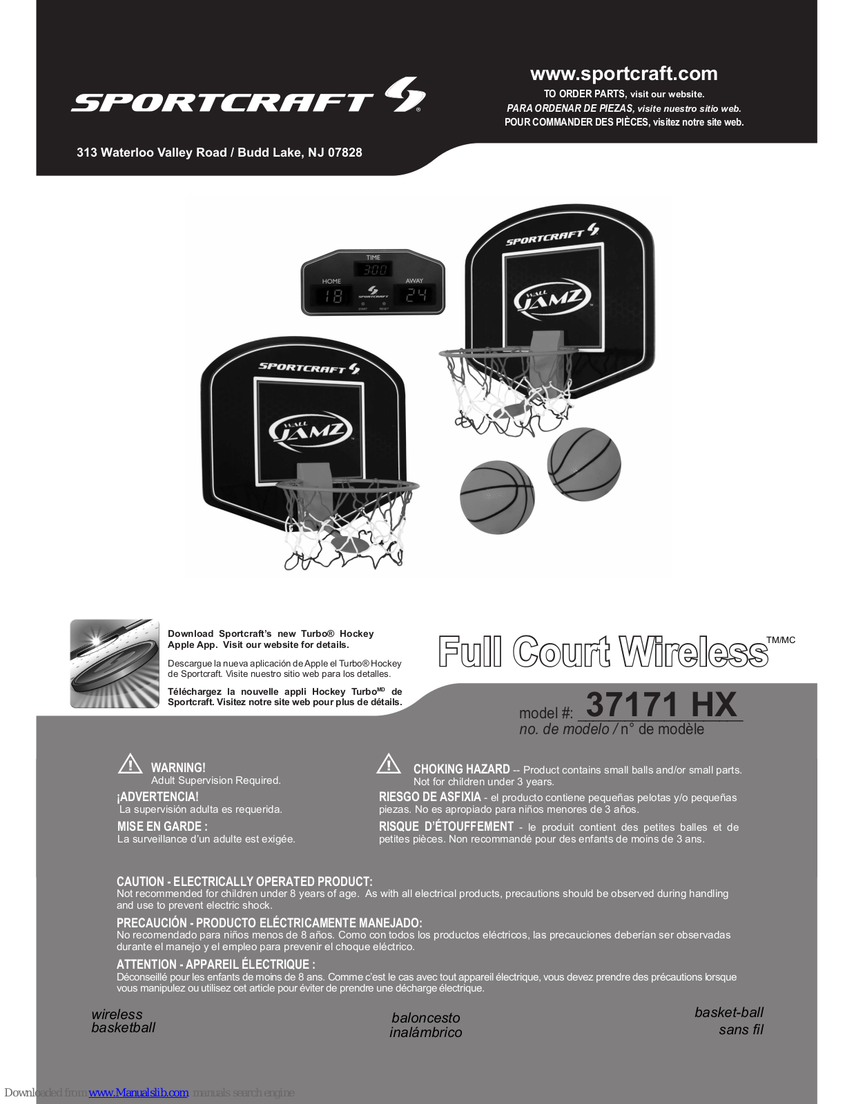 Sportcraft Full Court Wireless 37171 HX User Manual