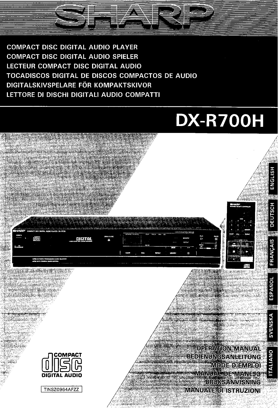 Sharp DX-R700H User Manual