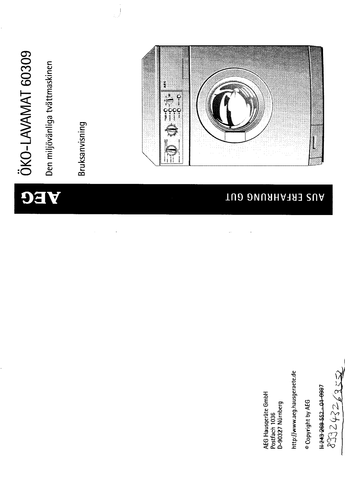 AEG LAV60309 User Manual