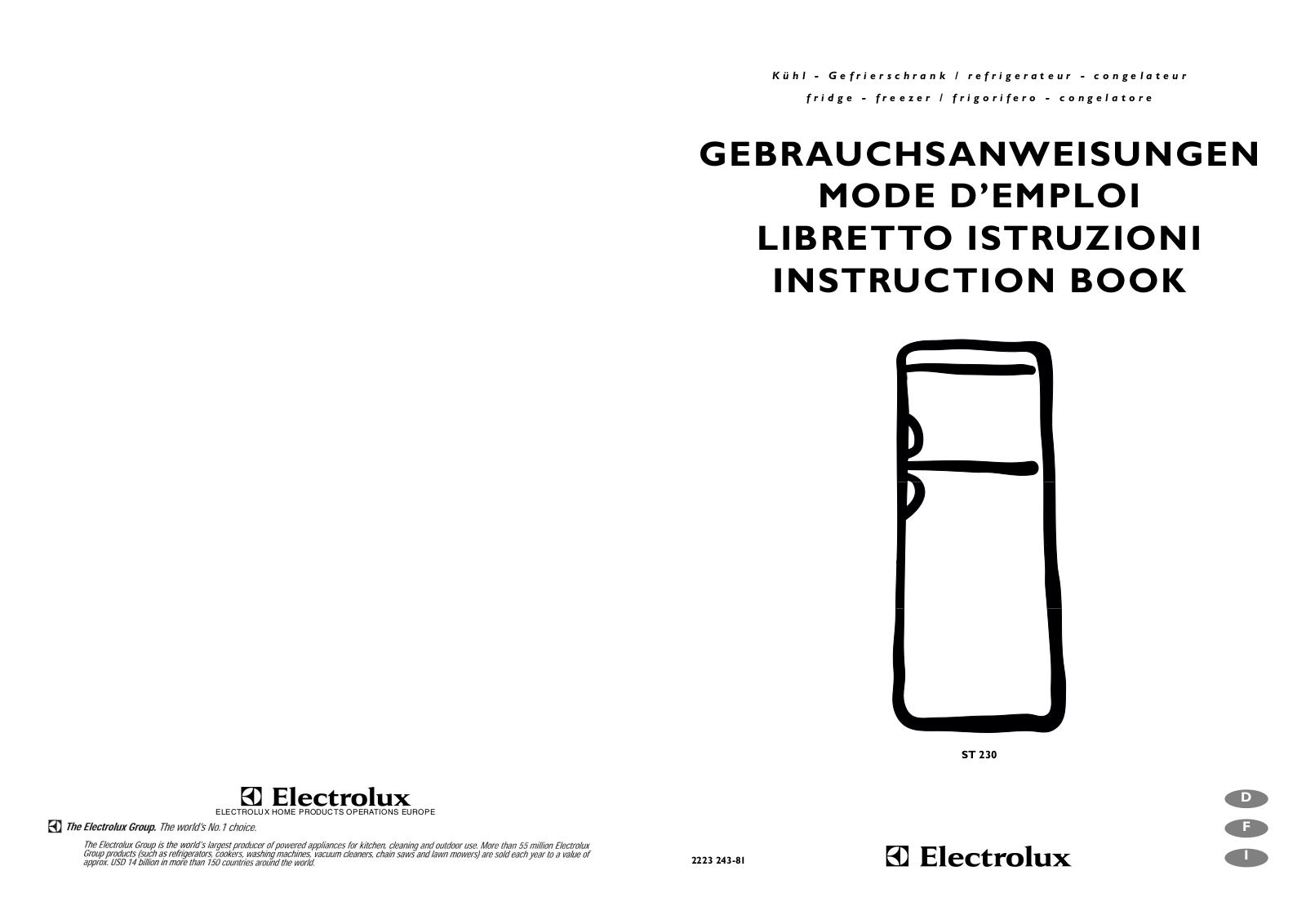 AEG ST230 User Manual