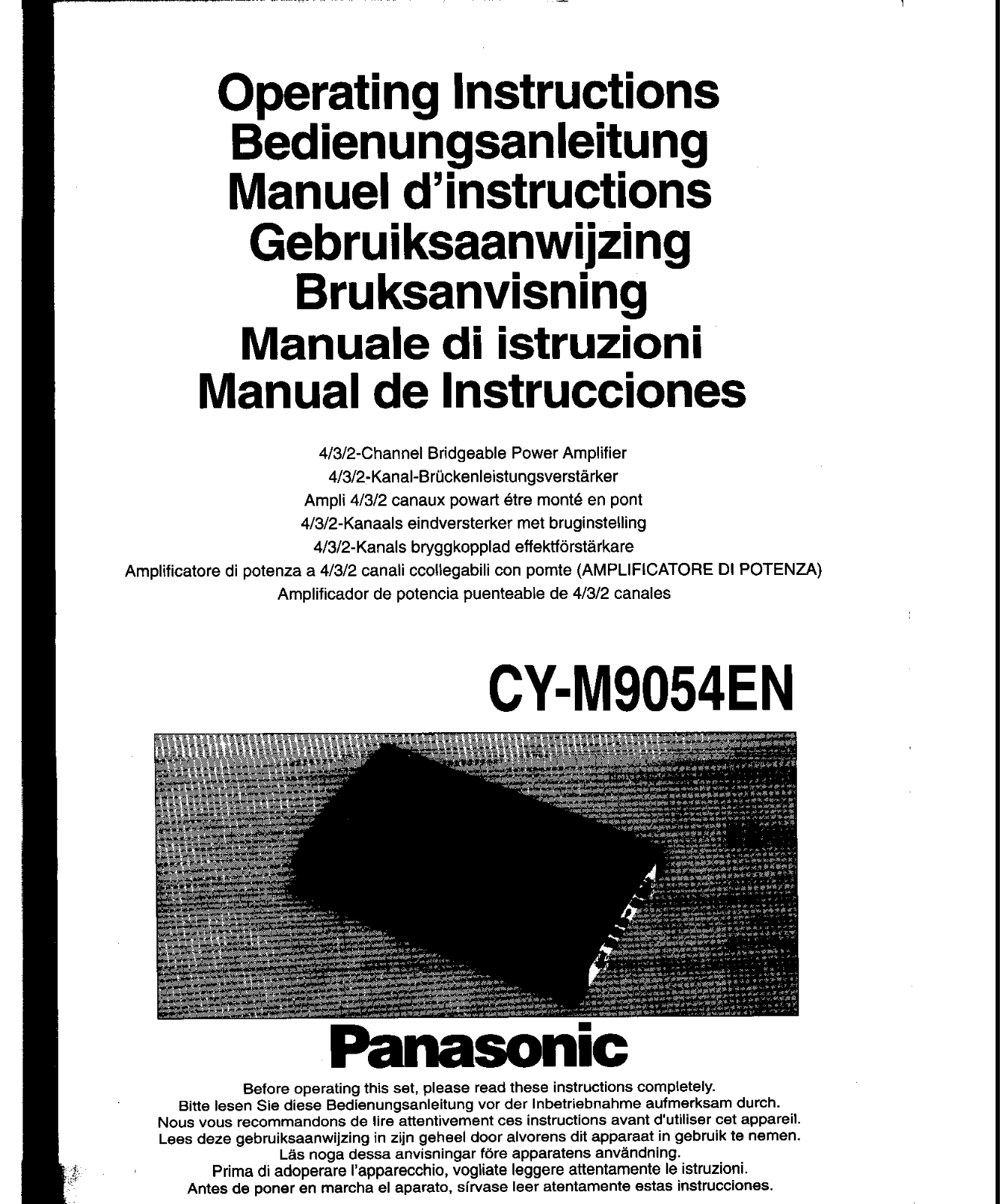 Panasonic CY-M9054EN User Manual