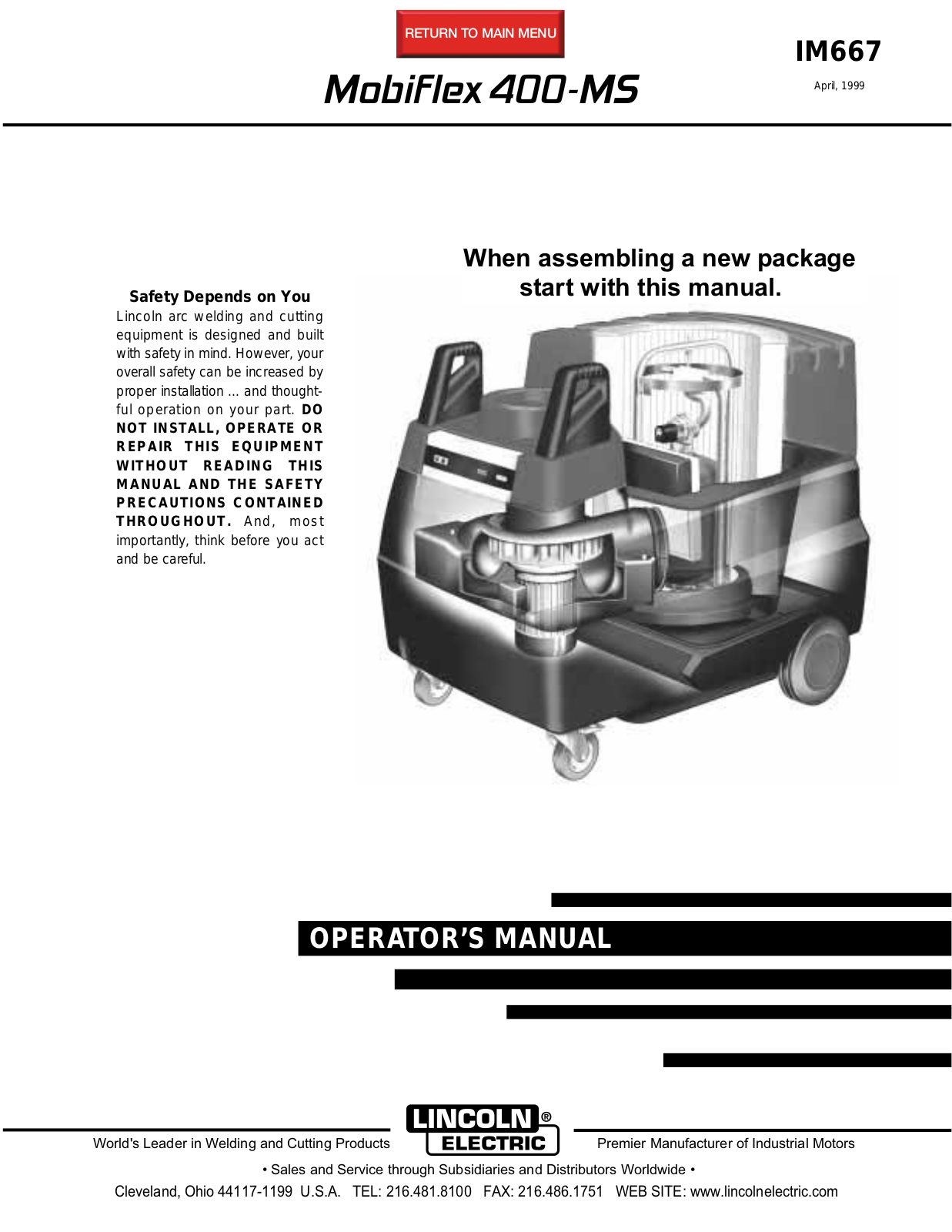 Lincoln Electric IM667 User Manual