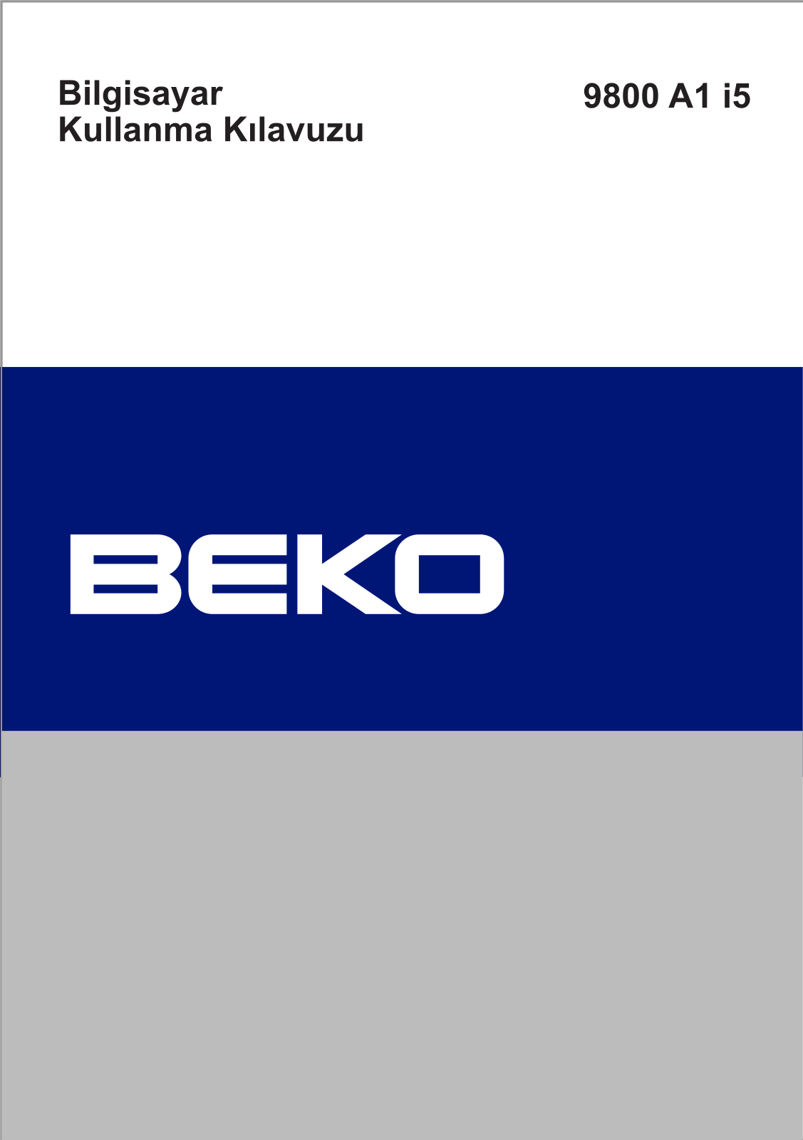 Beko 9800 A1 I5 User Manual