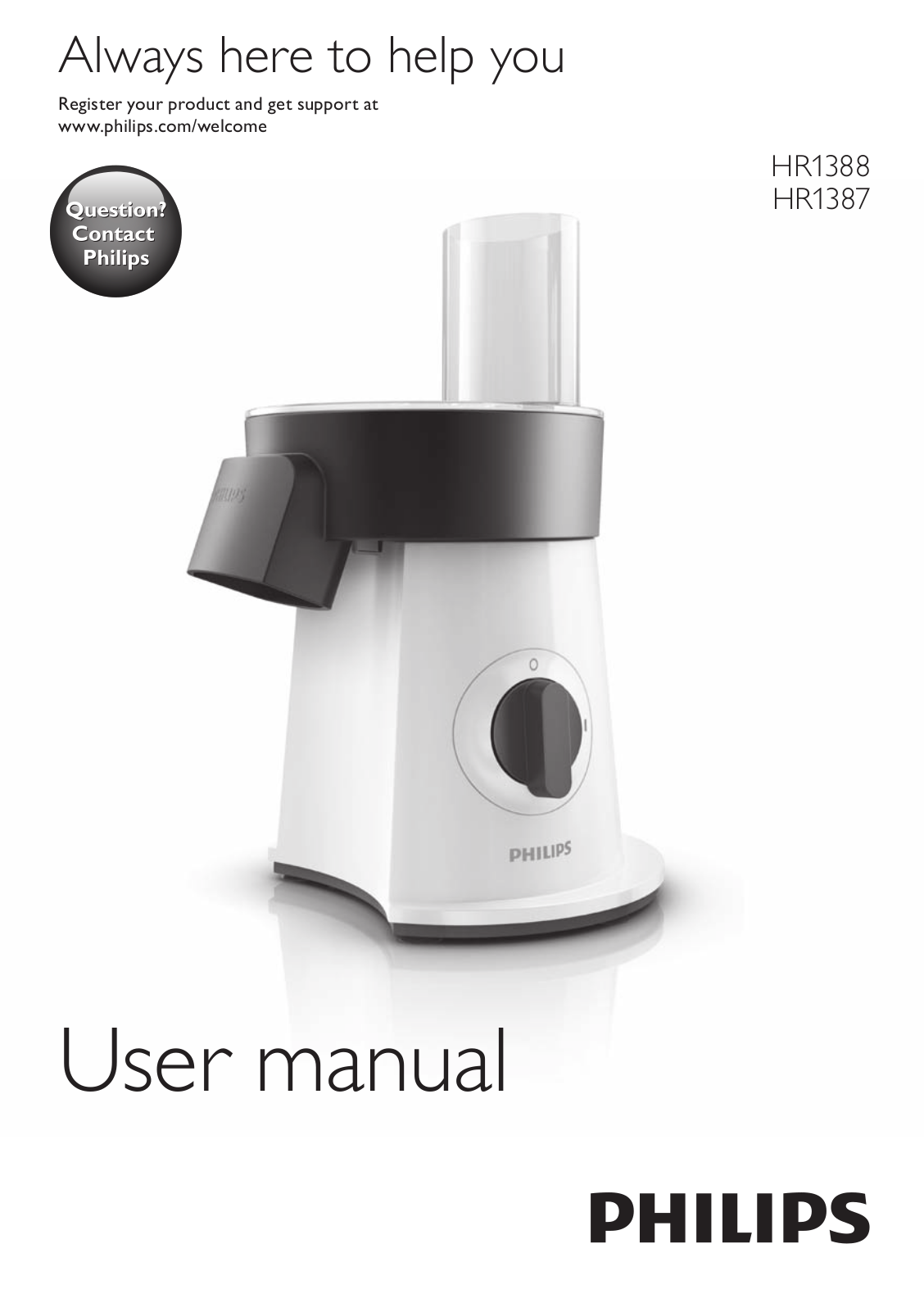 Philips HR1387 User Manual