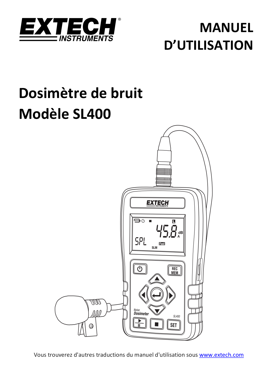 Extech SL400 User guide