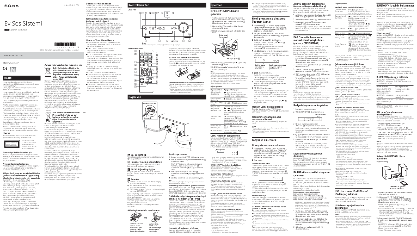 Sony CMT-SBT100B User Manual