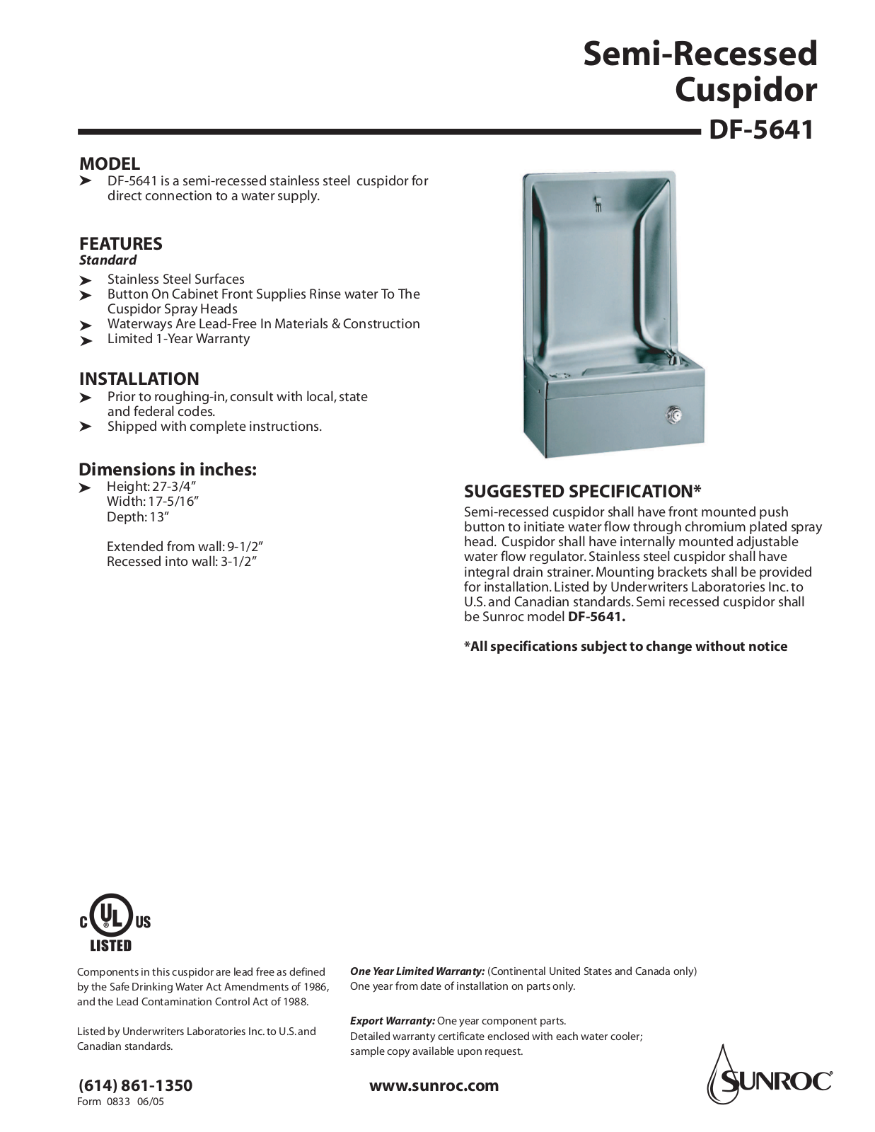 Oasis DF-5641 User Manual