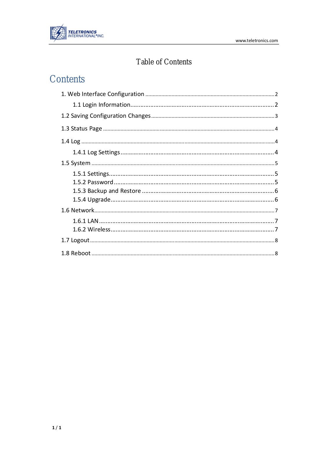 Teletronics EZMIMO User Manual