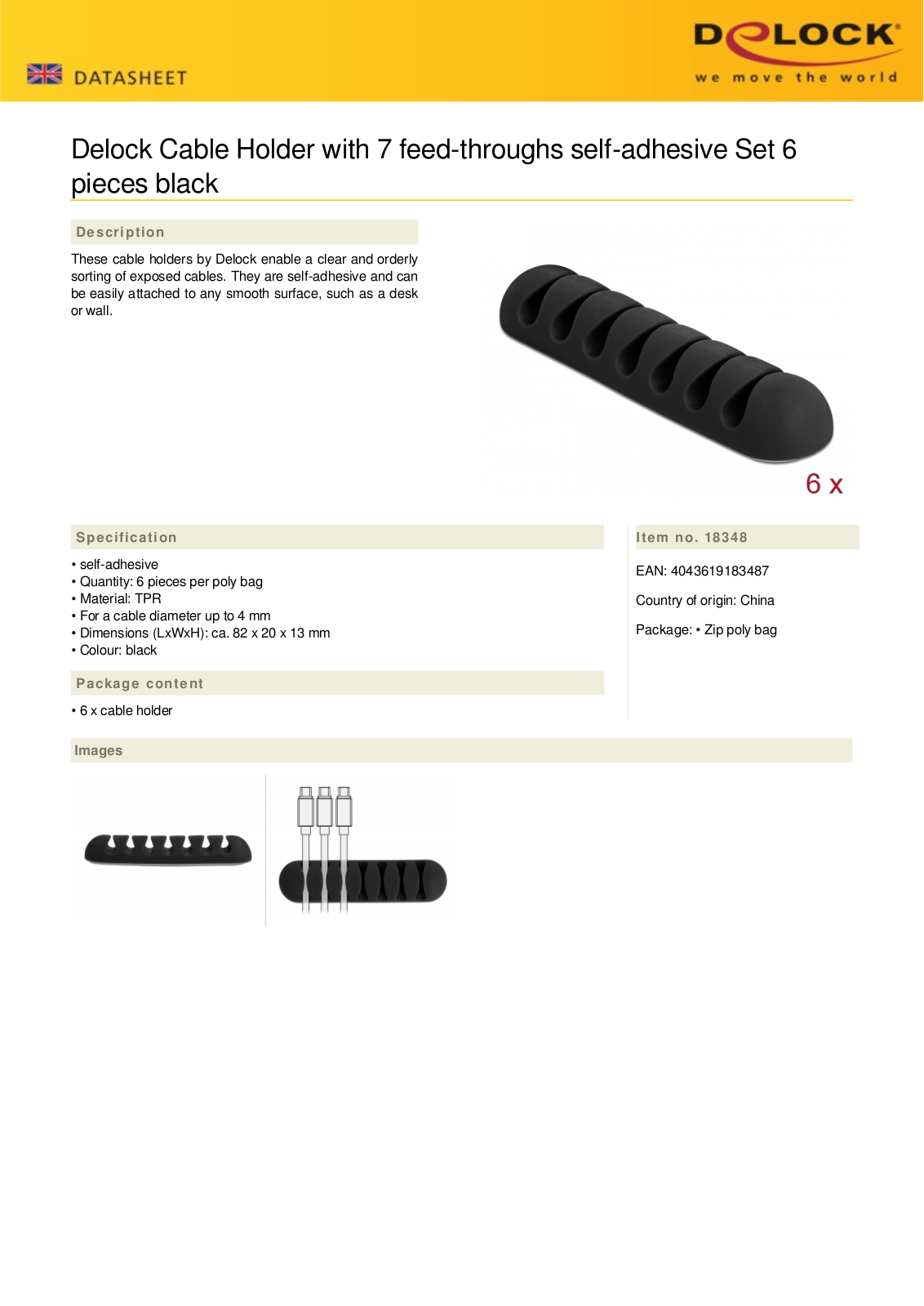 DELOCK 18348 Datasheet - ManualMachine.com