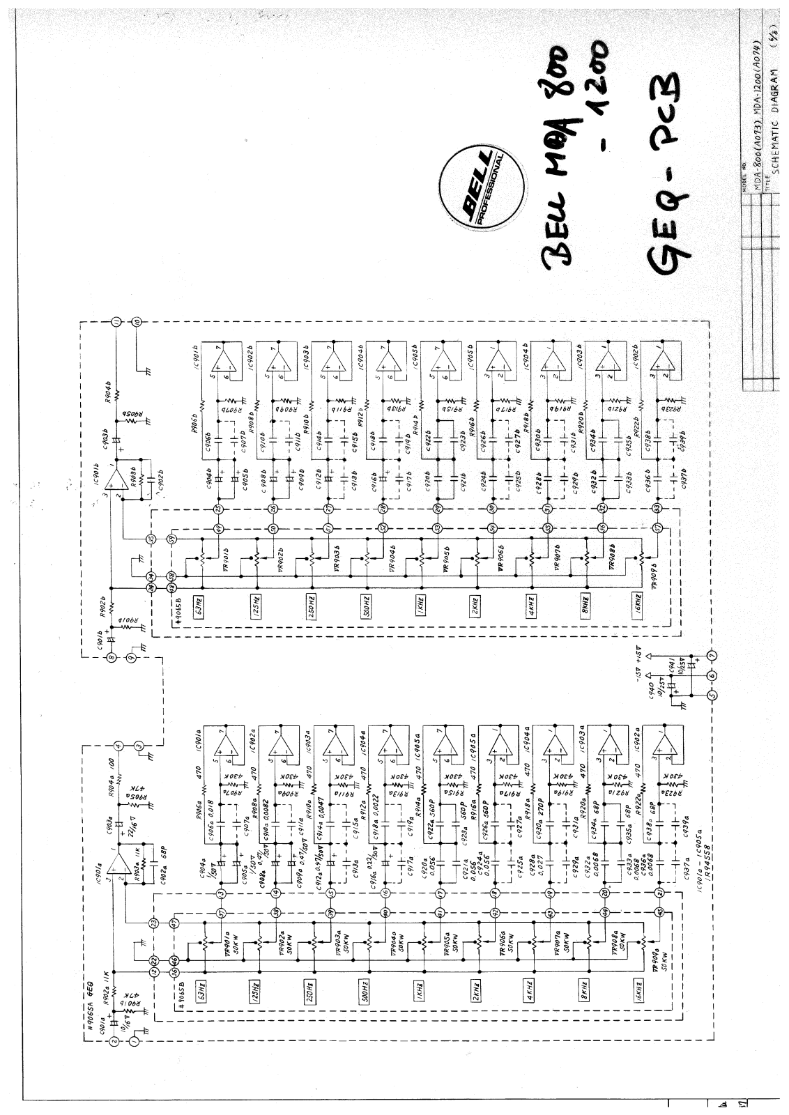 Bell MDA1202, MDA1202-GEQ User Manual