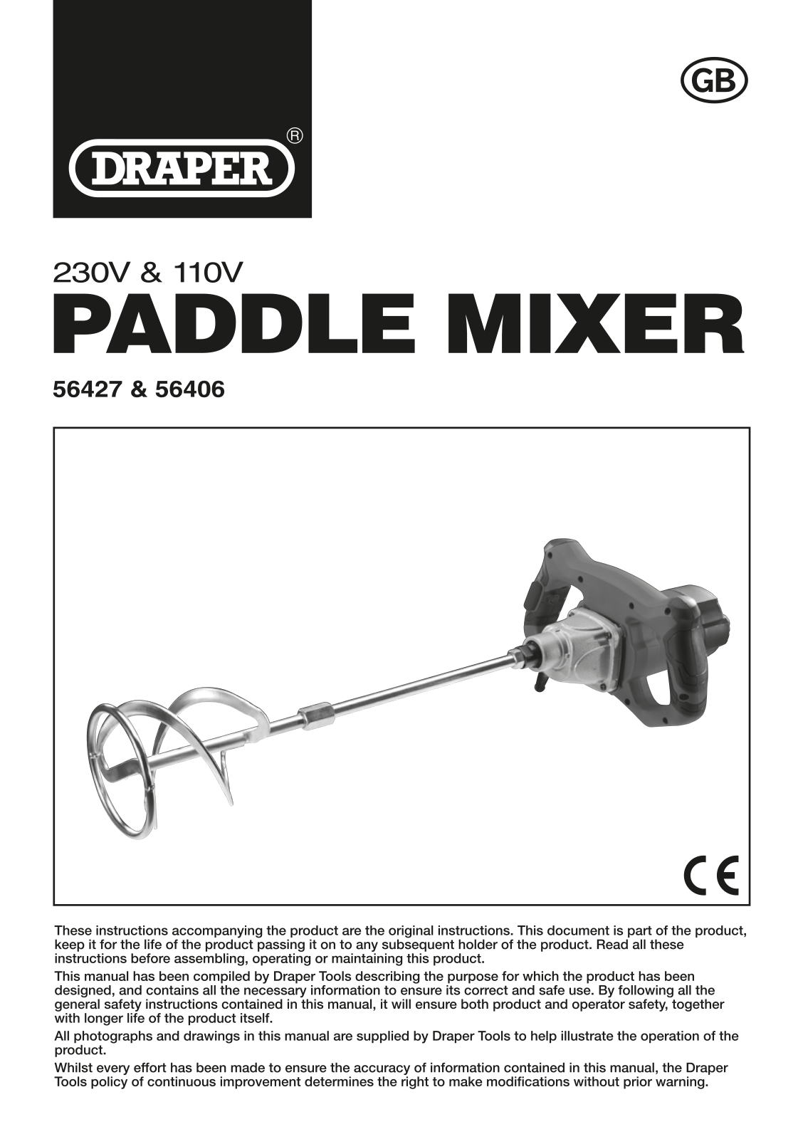 Draper DPM1400/230 User guide - ManualMachine.com