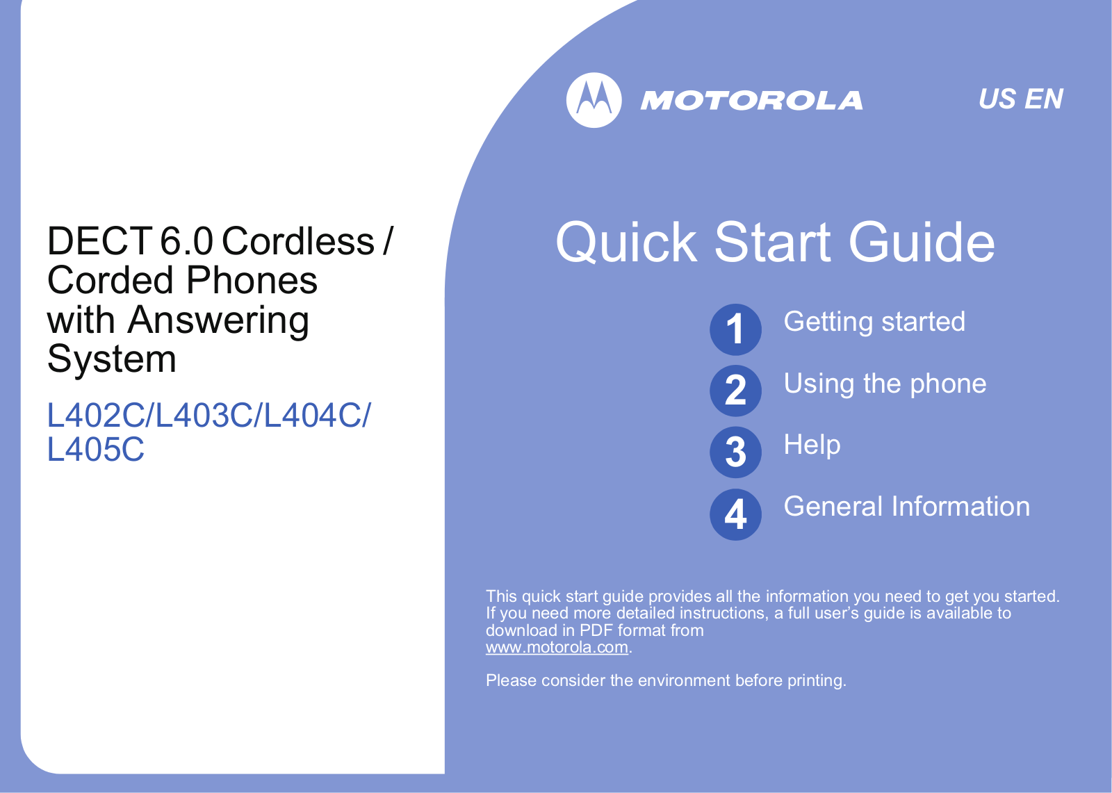 Motorola L404xC User Manual