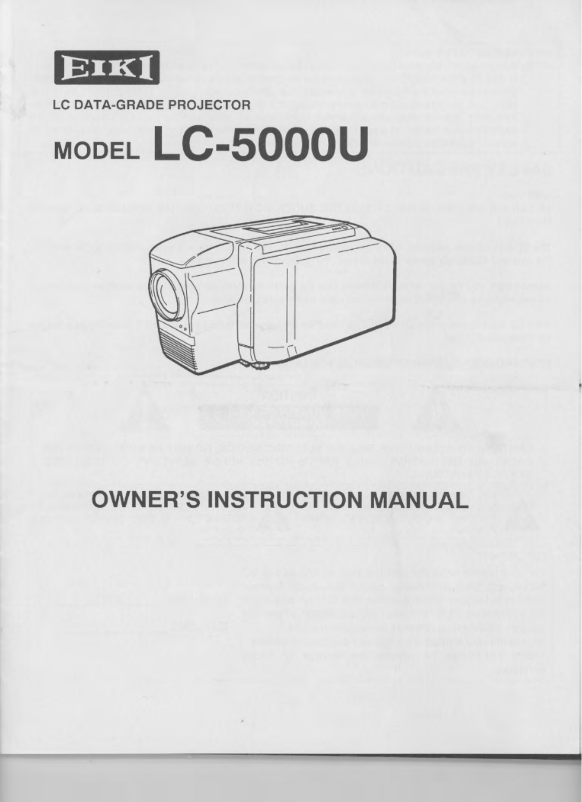 Eiki LC-5000U User Manual