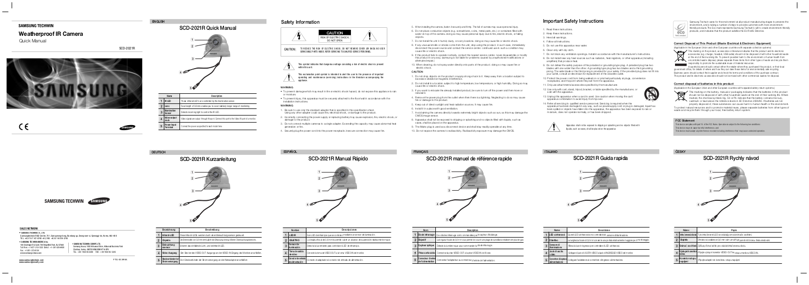 Samsung SCD-2021R User Manual