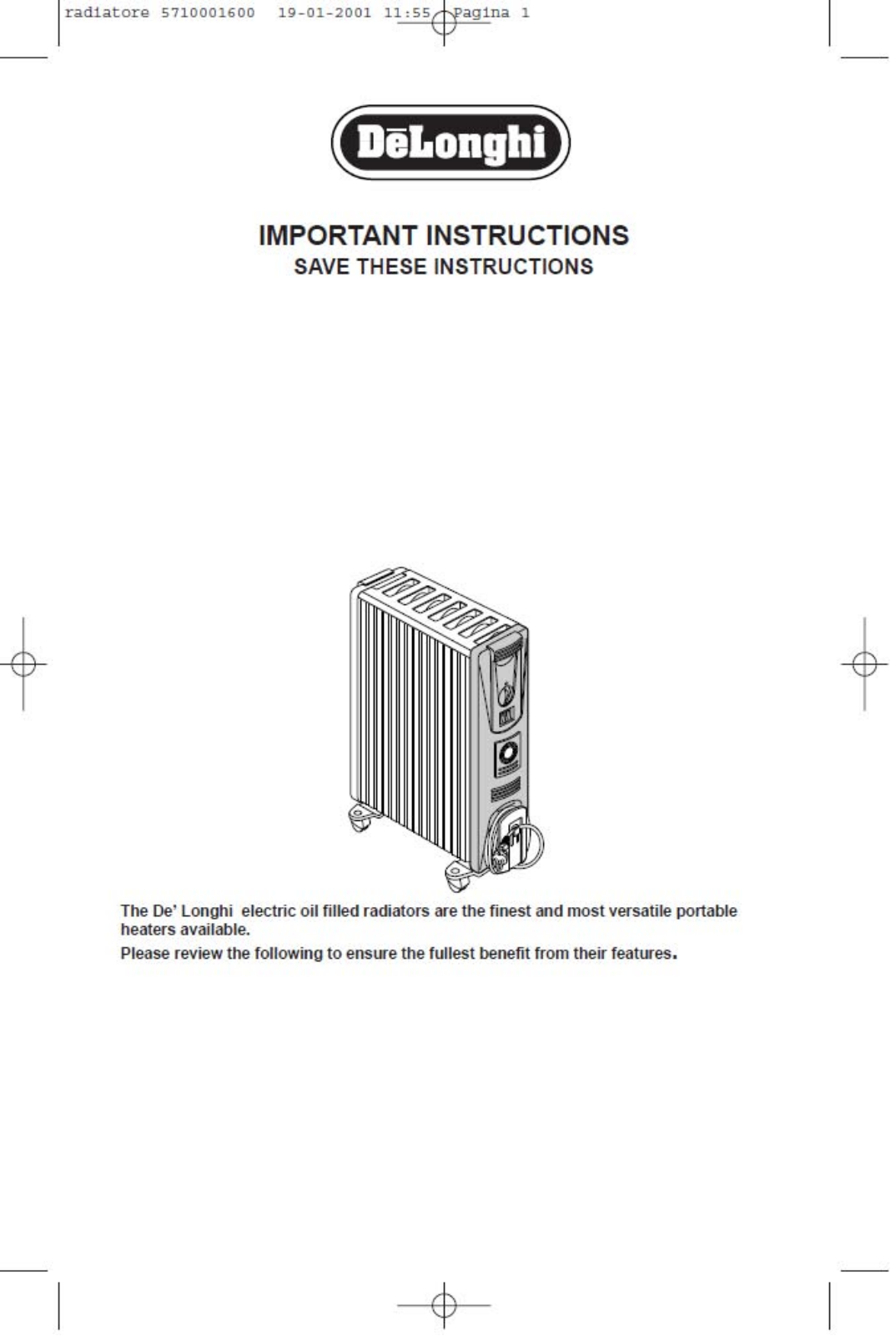 Delonghi Hm25 Owner's Manual