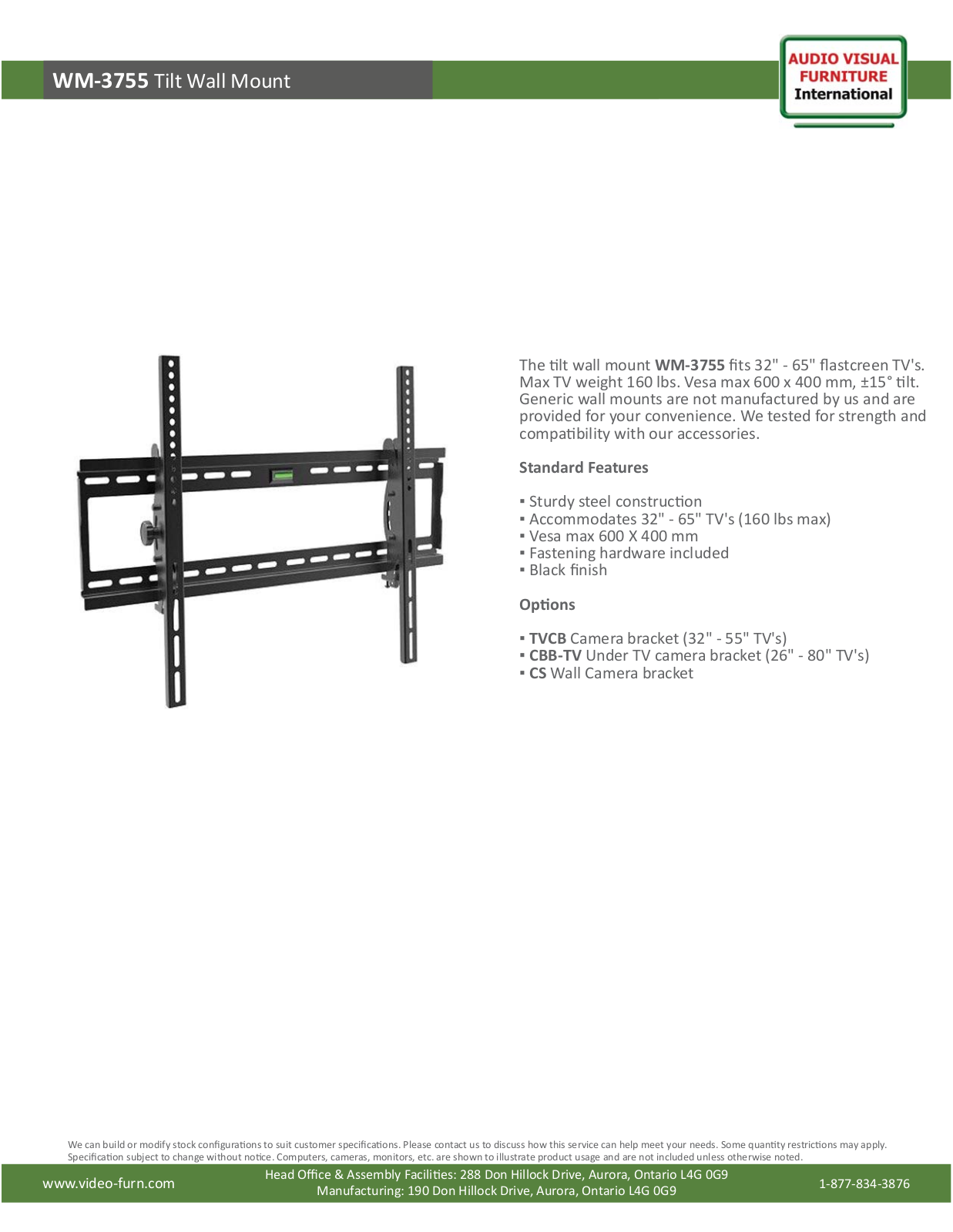 AVFI VFIN1085 Specifications - ManualMachine.com