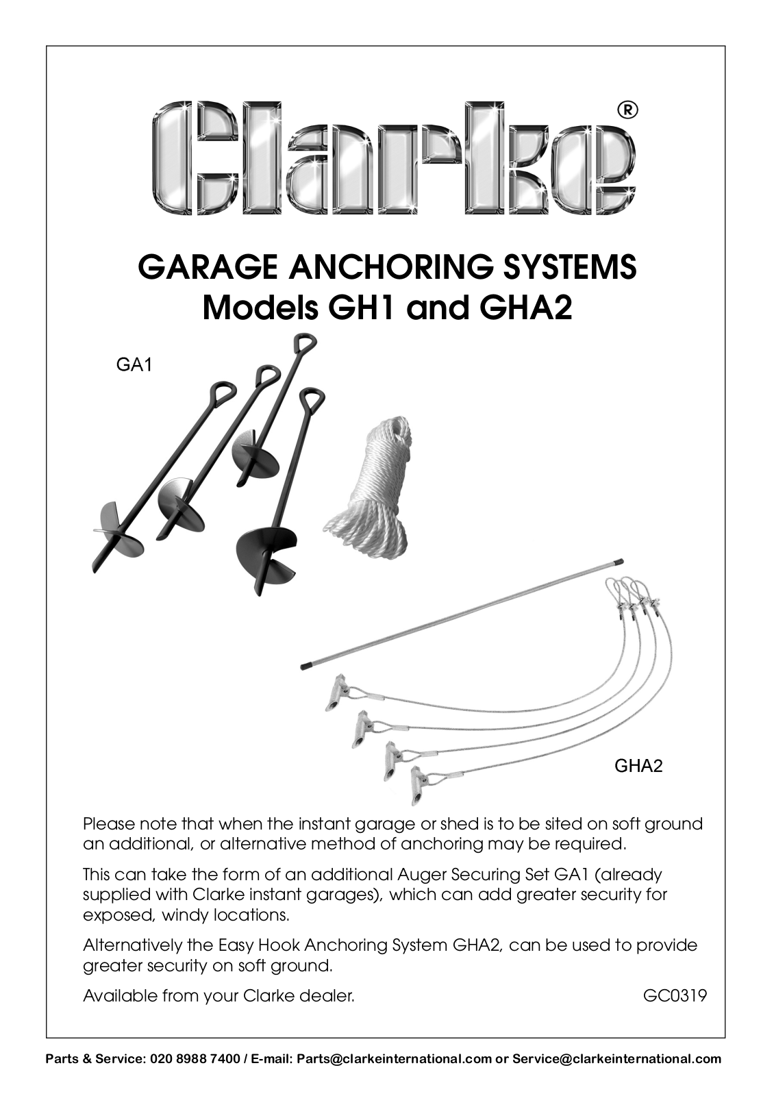 Clarke GHA 2, 3402110 User guide - ManualMachine.com