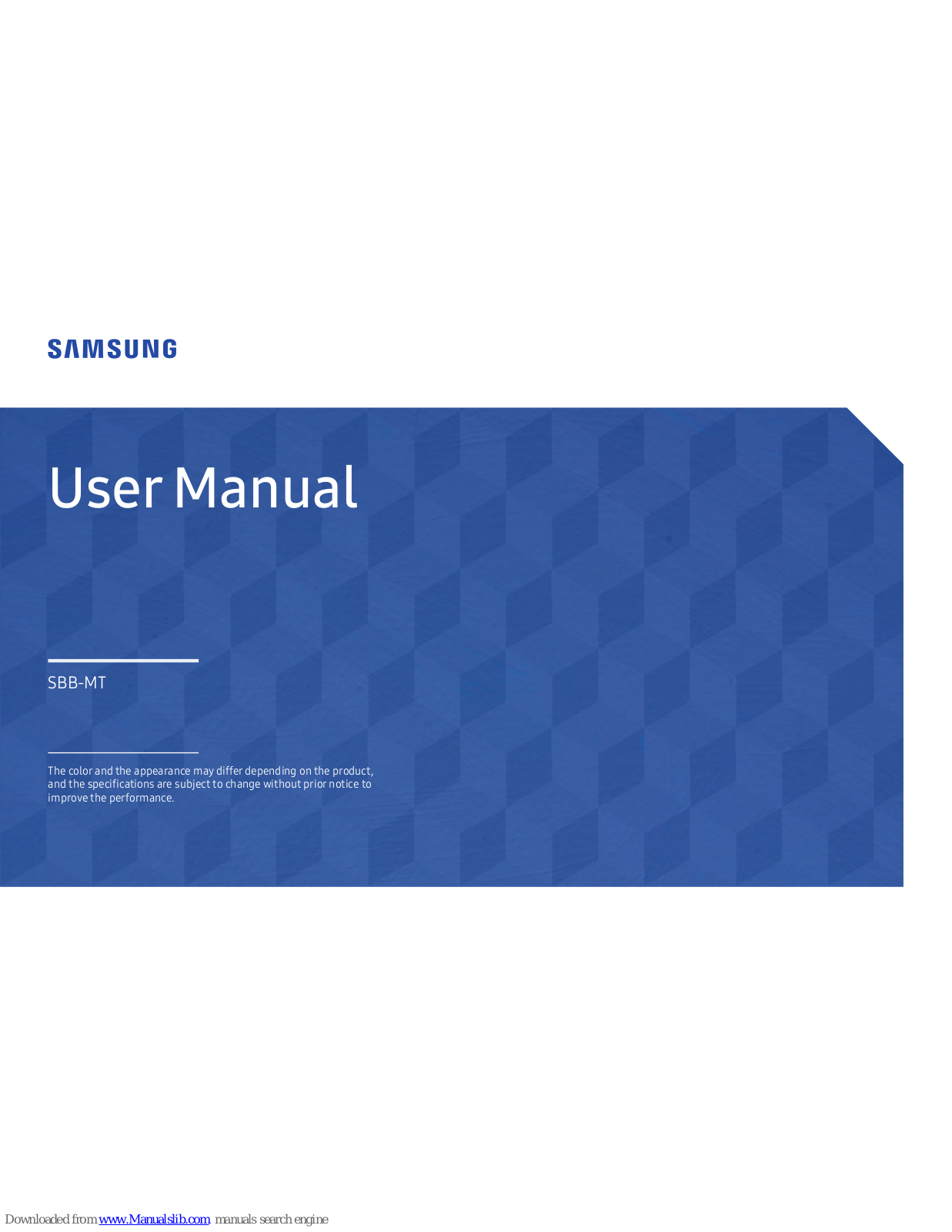 Samsung SBB-MT User Manual