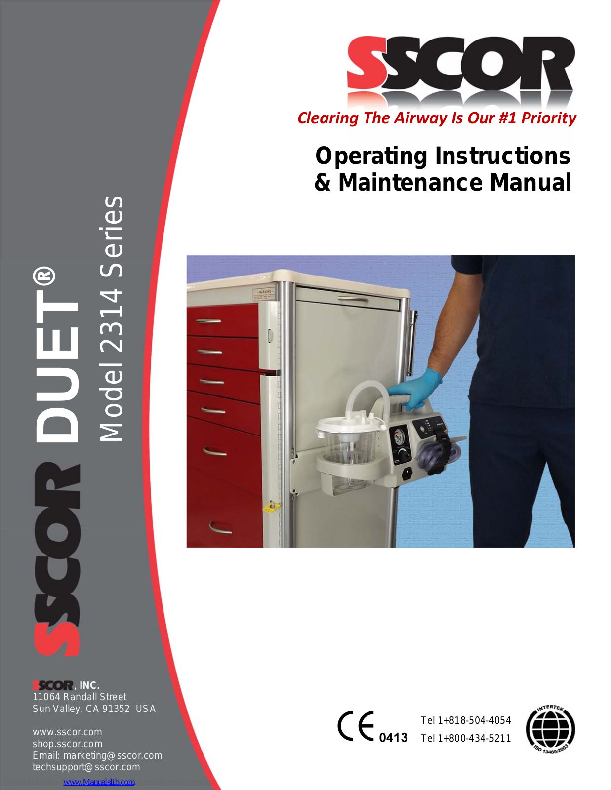 SSCOR Duet 2314 series Operating Instructions & Maintenance Manual