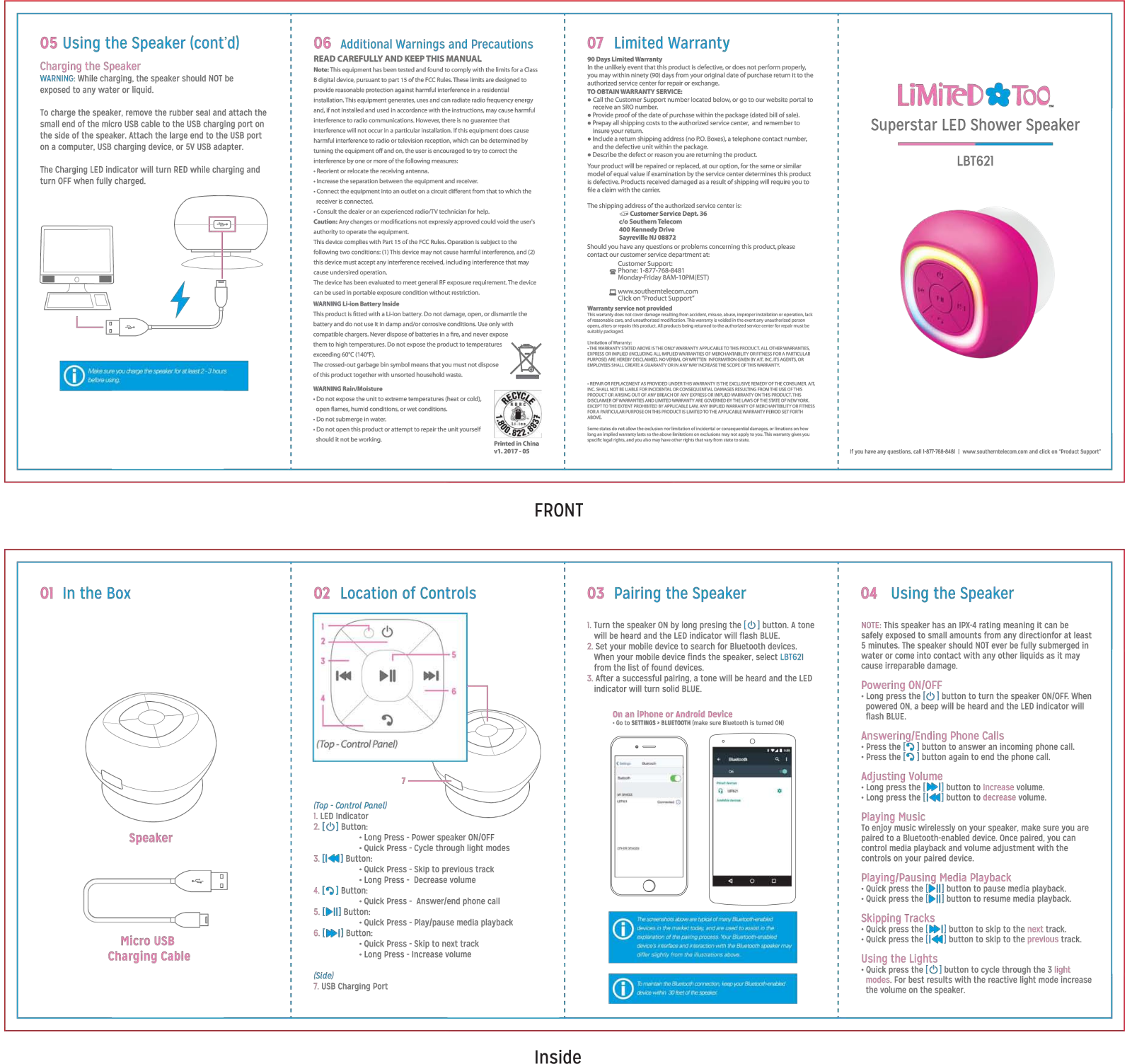 Limited TOO LBT621 User Manual