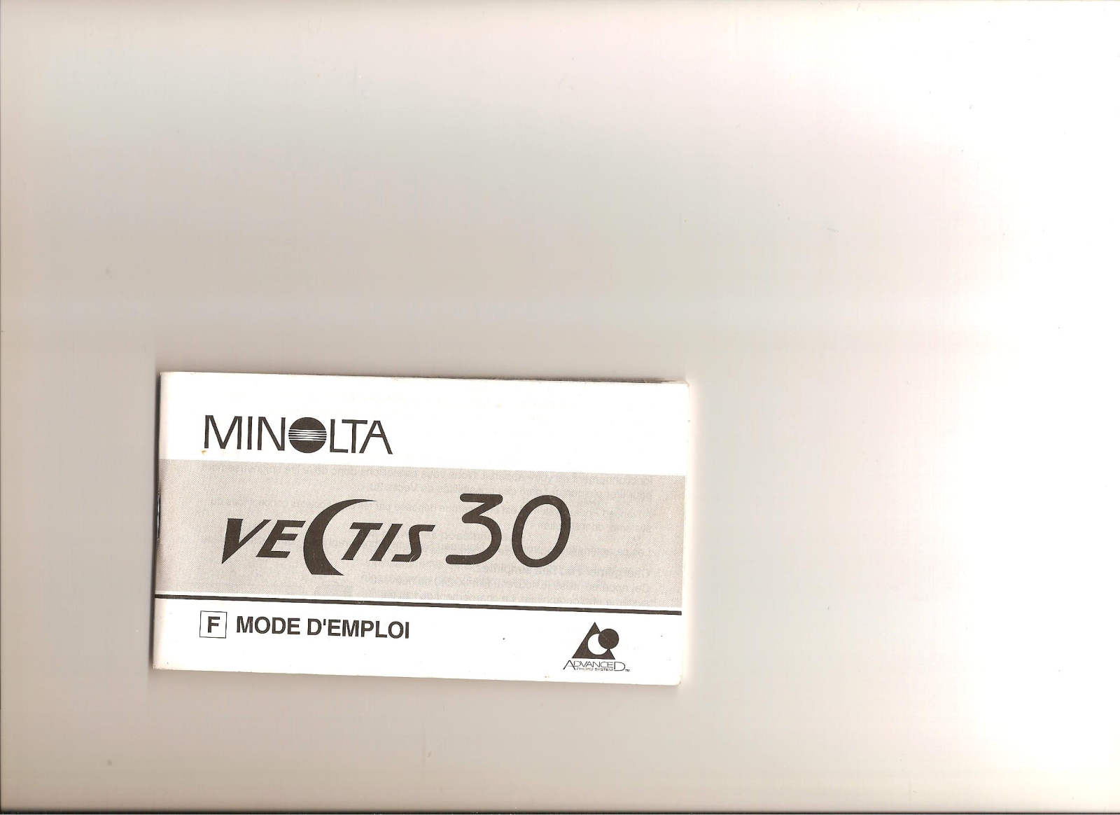 MINOLTA Vectis 30 User Manual