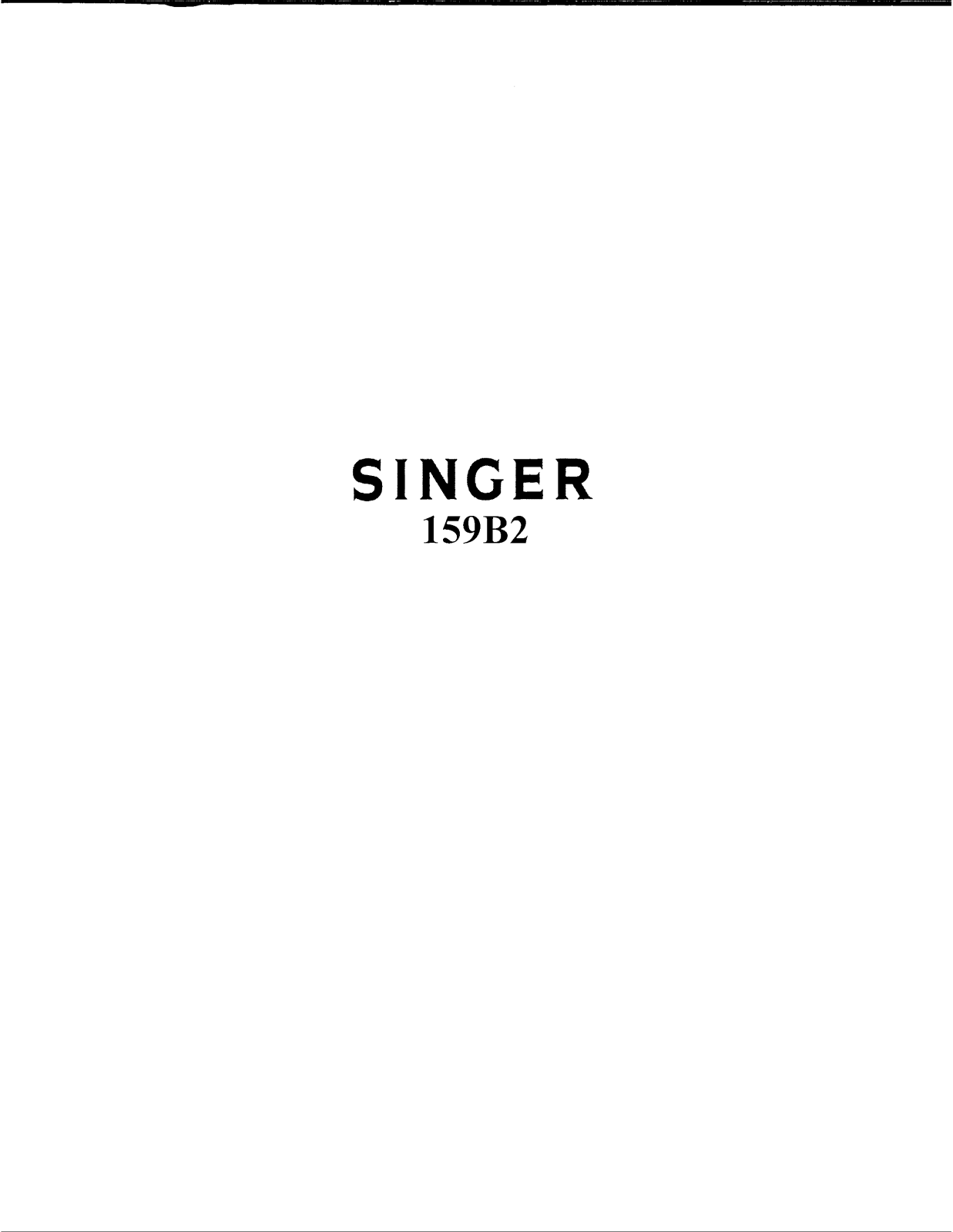 SINGER 159B2 Parts List