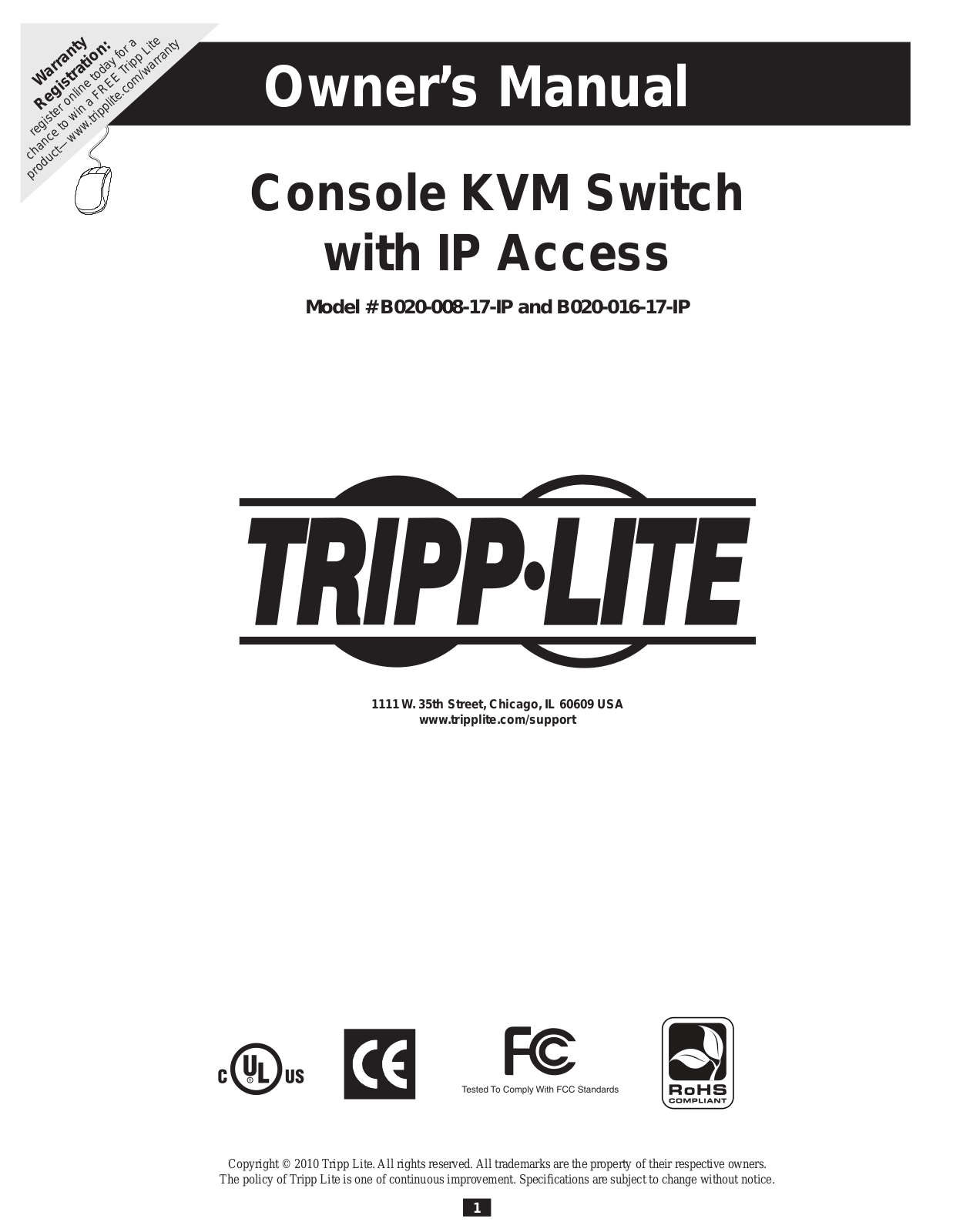 Tripp Lite 932845 User Manual