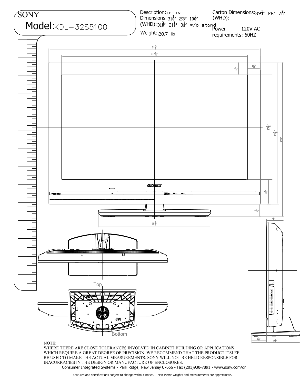 Sony KDL-32S5100 Schematics