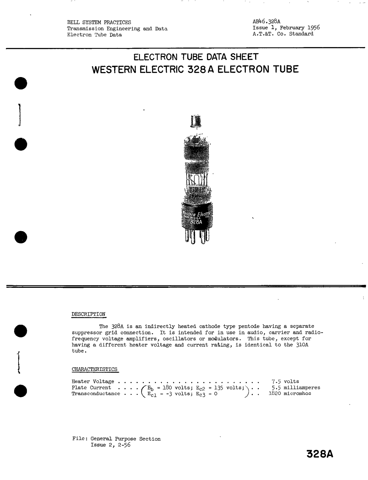 Western Electric 328-A (1956) Brochure