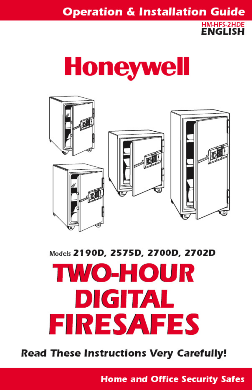 Honeywell 2190D, 2575D, 2700D, 2702D User Manual