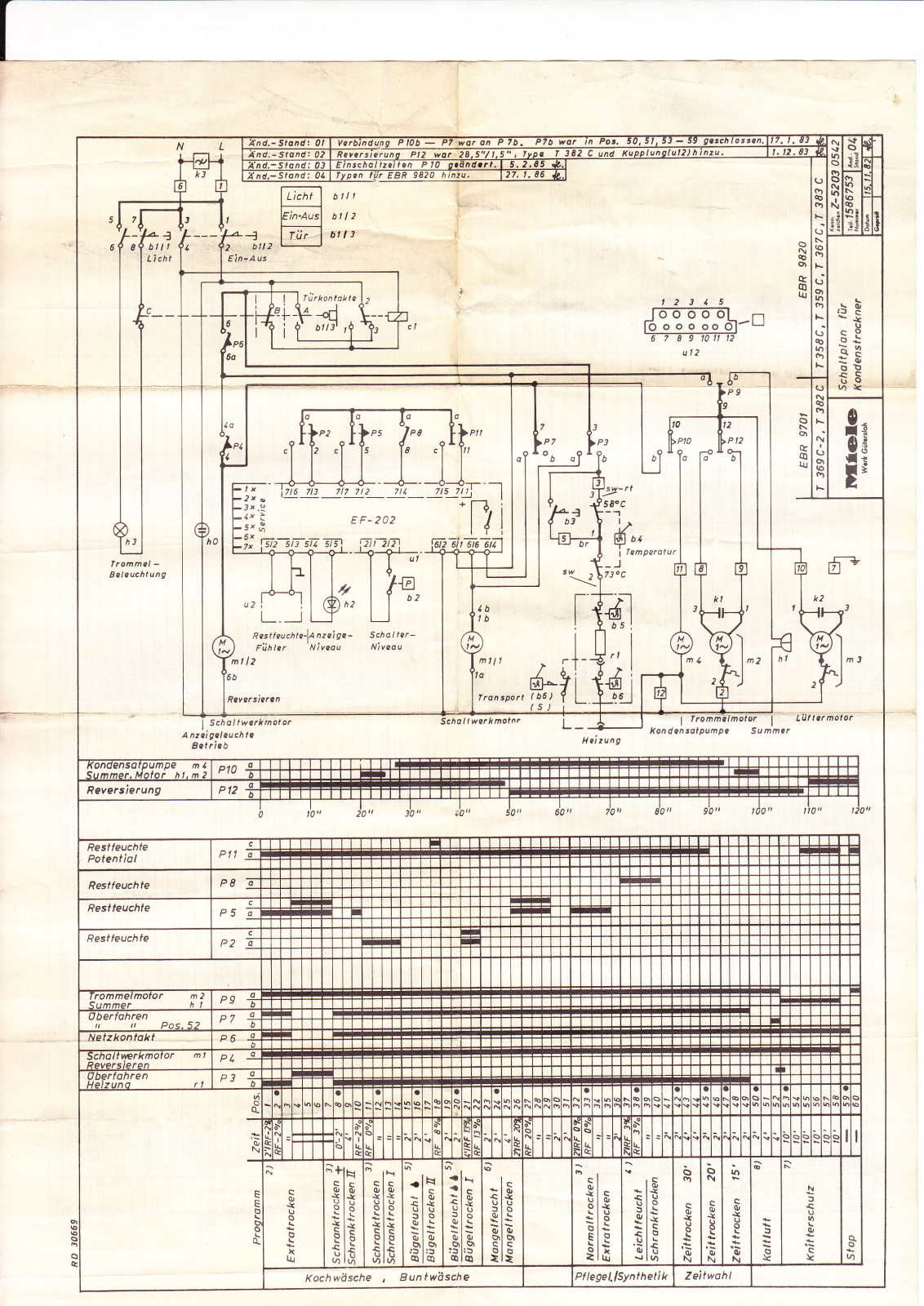 Miele T369C Schematic