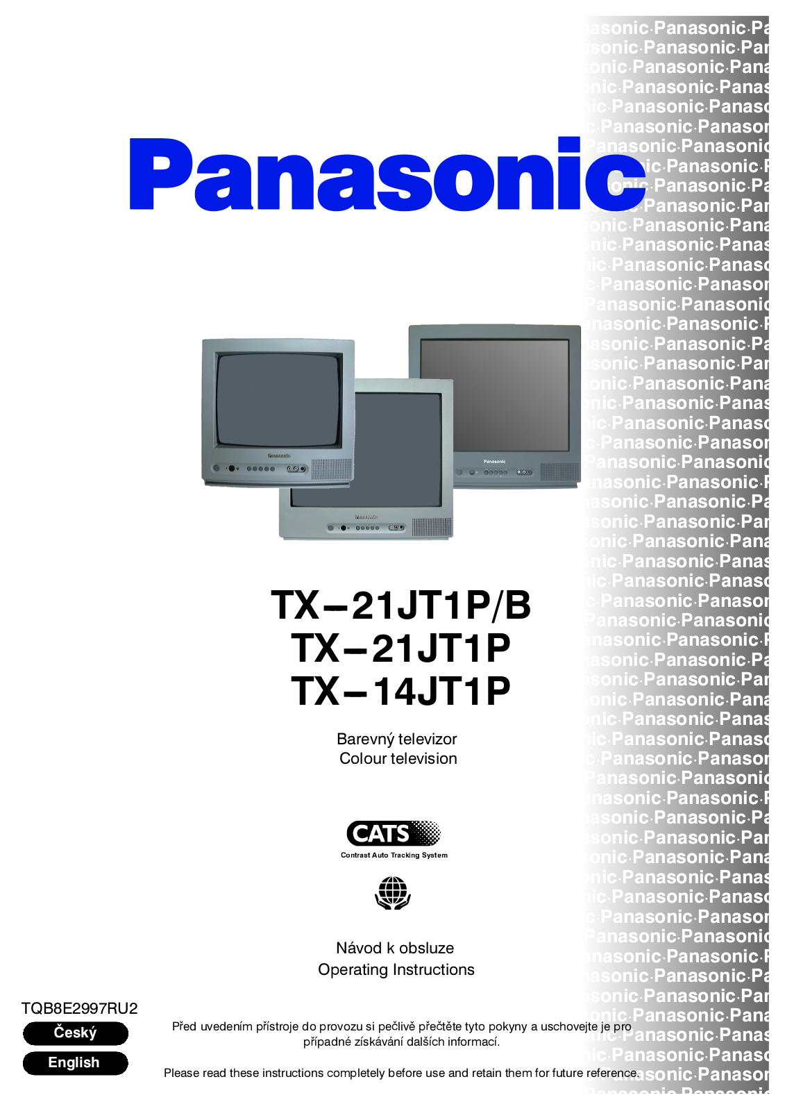 Panasonic TX-21JT1P, TX-21JT1PB, TX-14JT1P User Manual