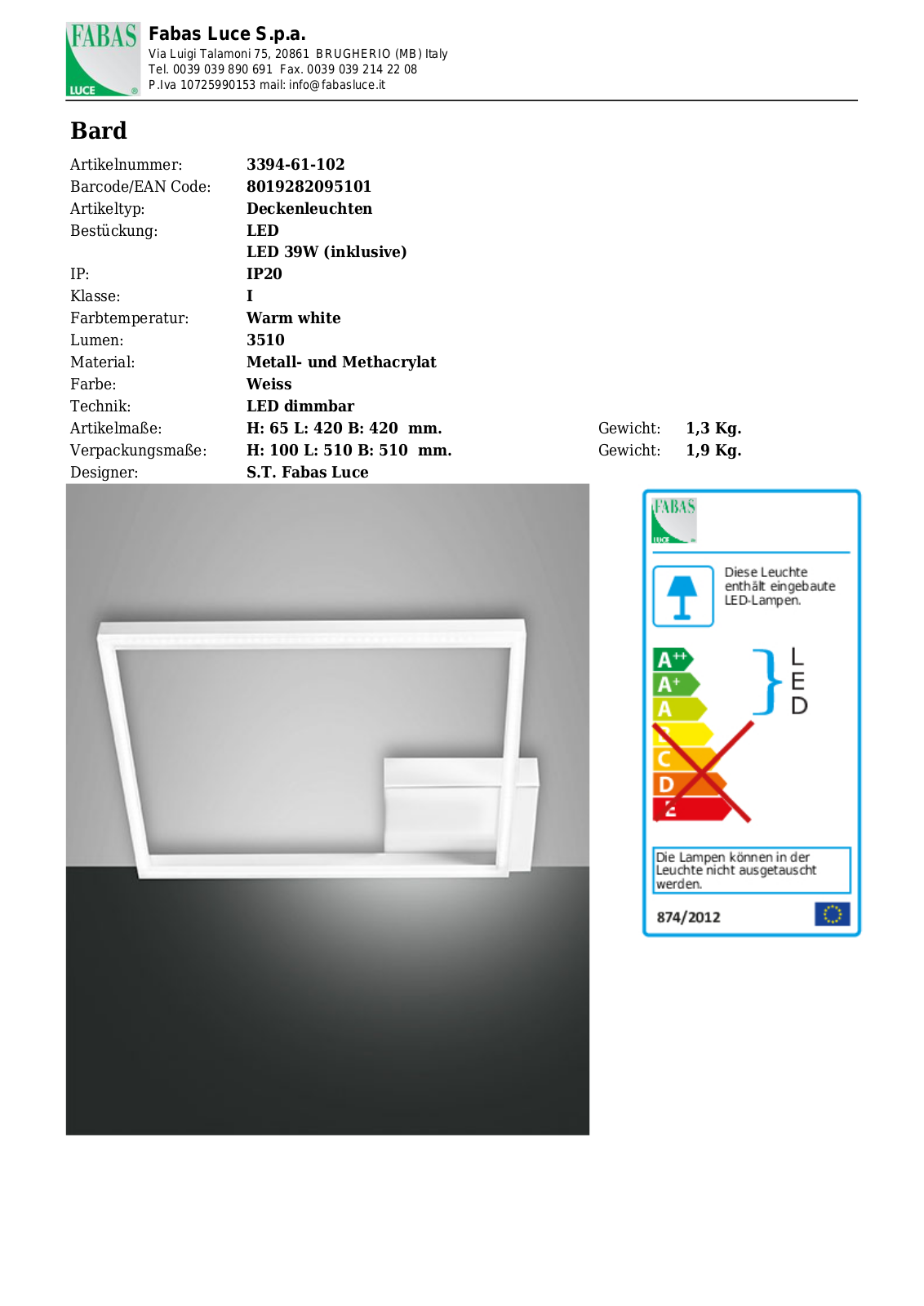 Bard 3394-61-102 User Manual