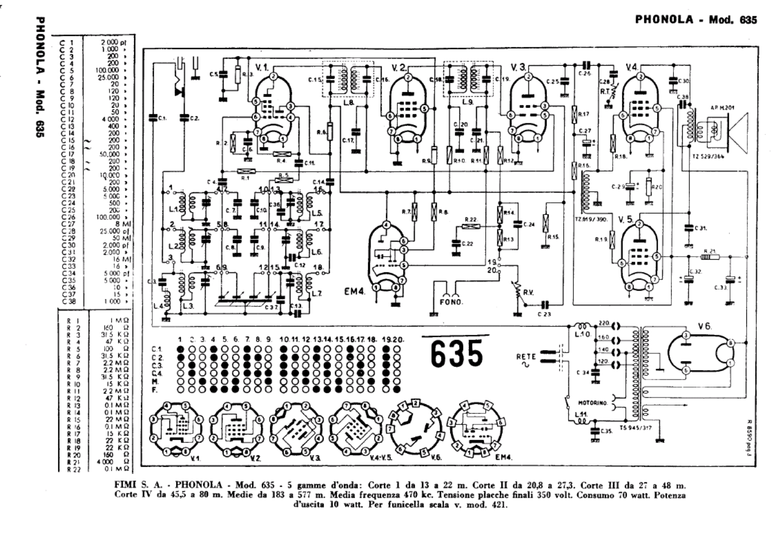 Phonola 635 schematic - ManualMachine.com