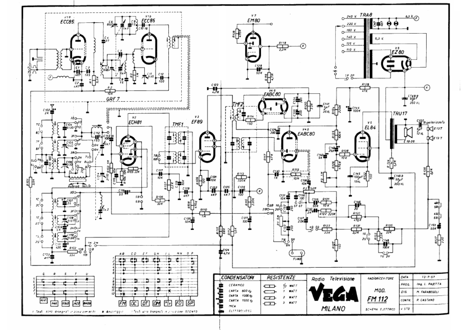 Vega fm112 schematic