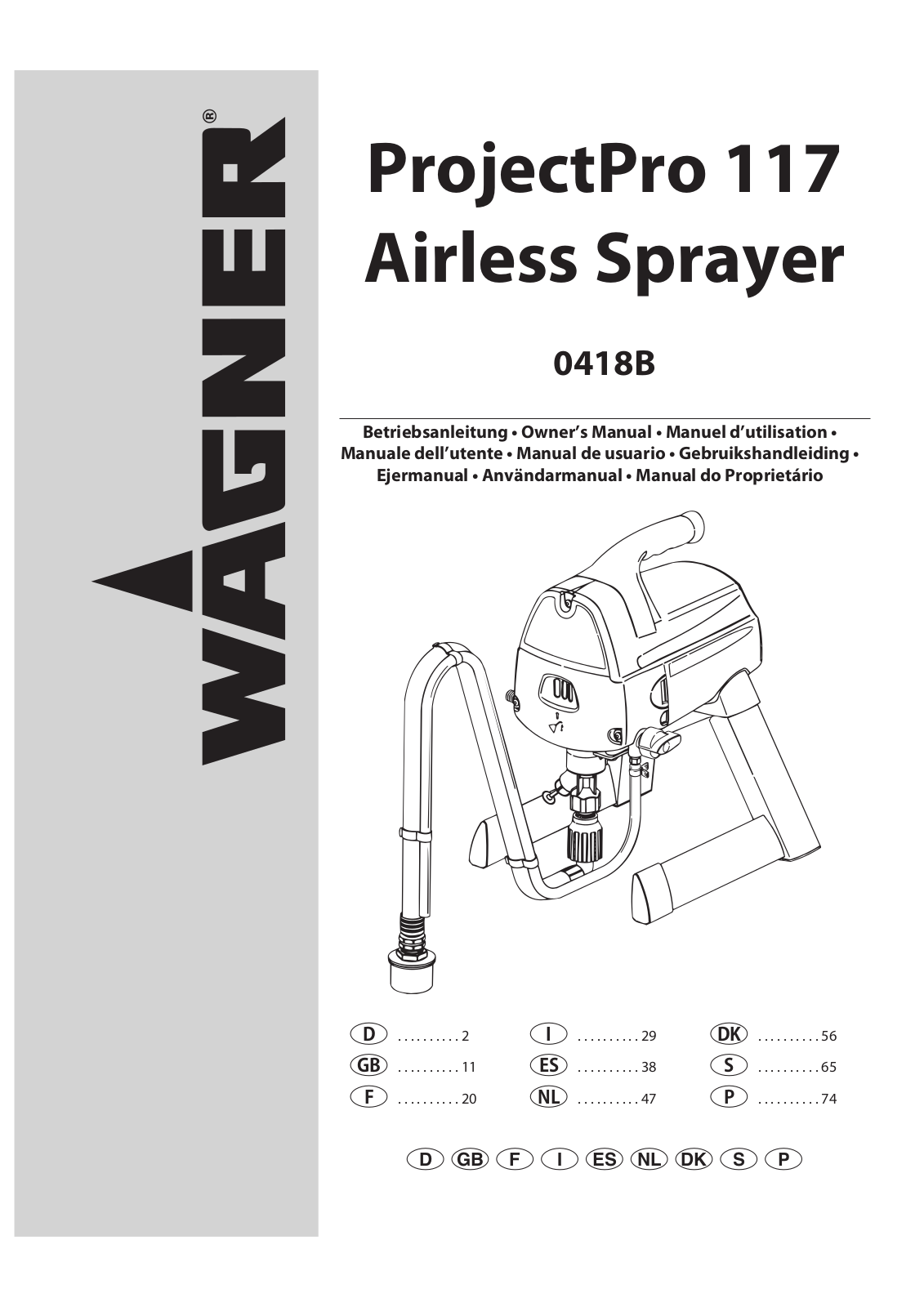 Wagner ProjectPro 117, 0418B User guide